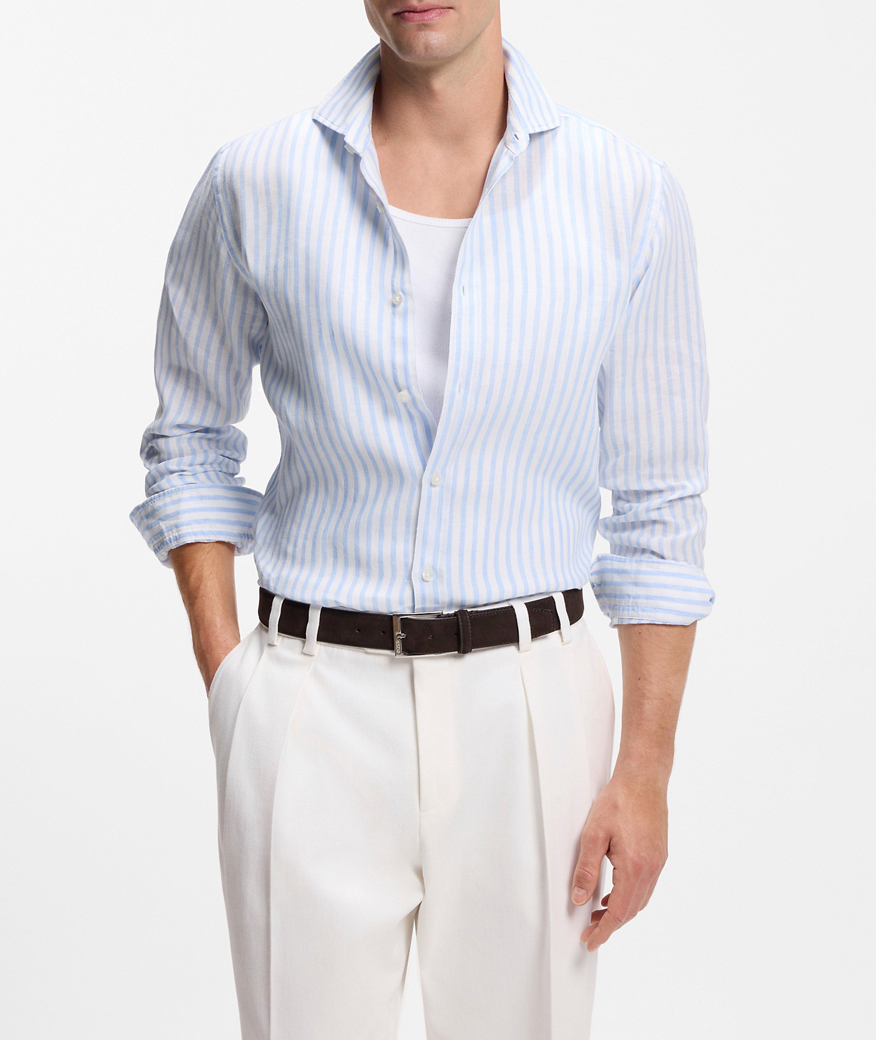 Liam Striped Linen Shirt  image 1