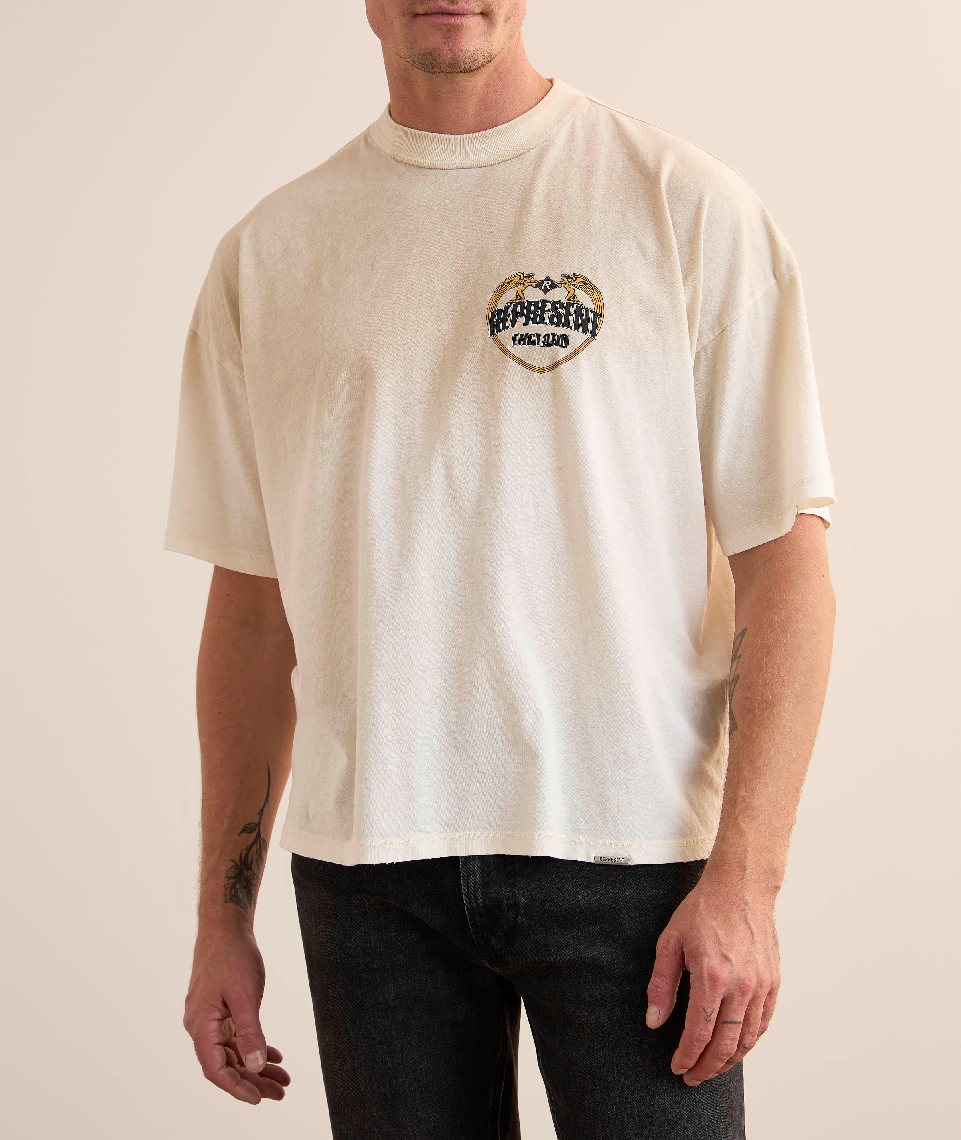 T-shirt bordure d
ange en coton image 2