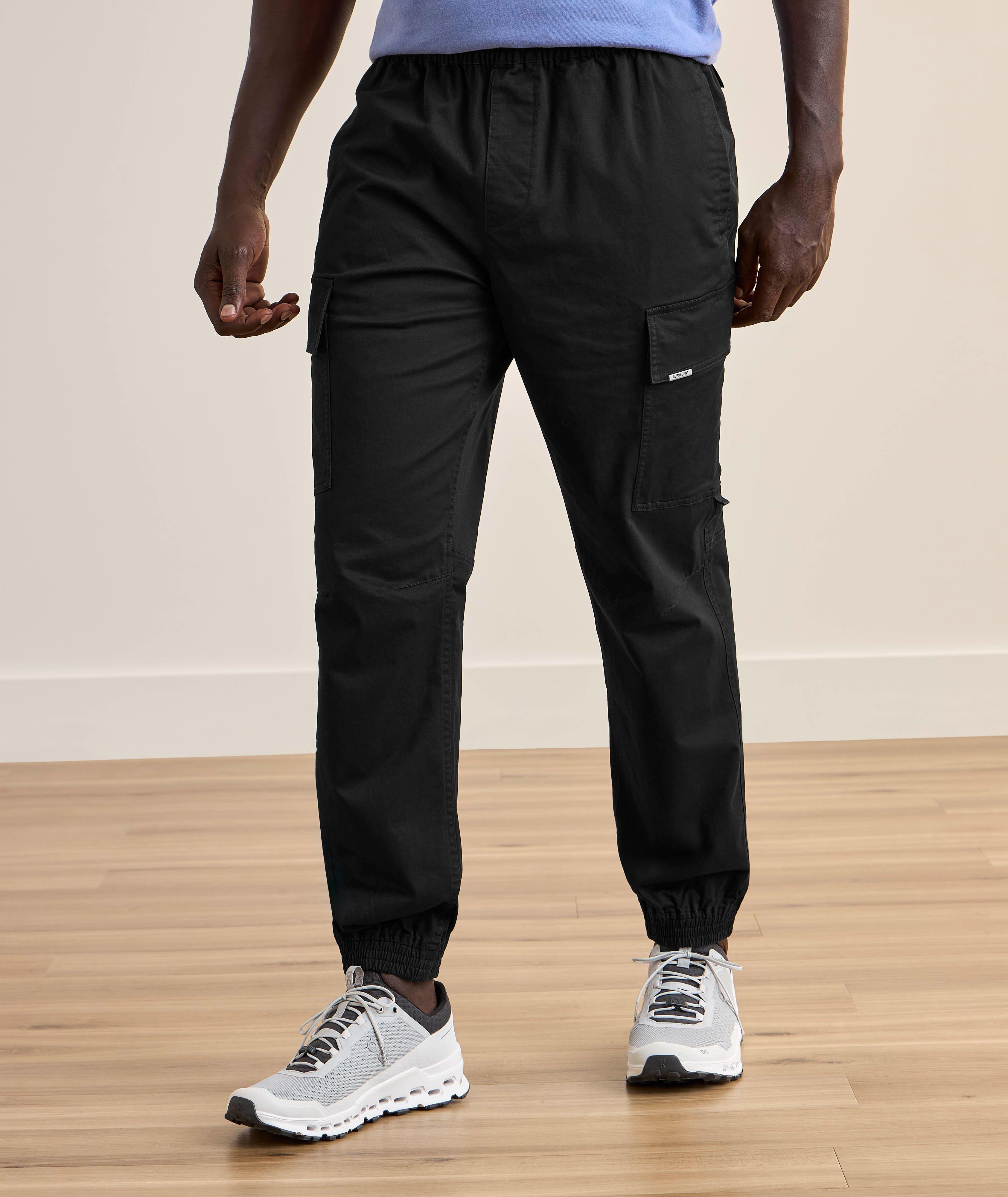 Pantalon cargo en coton extensible image 1