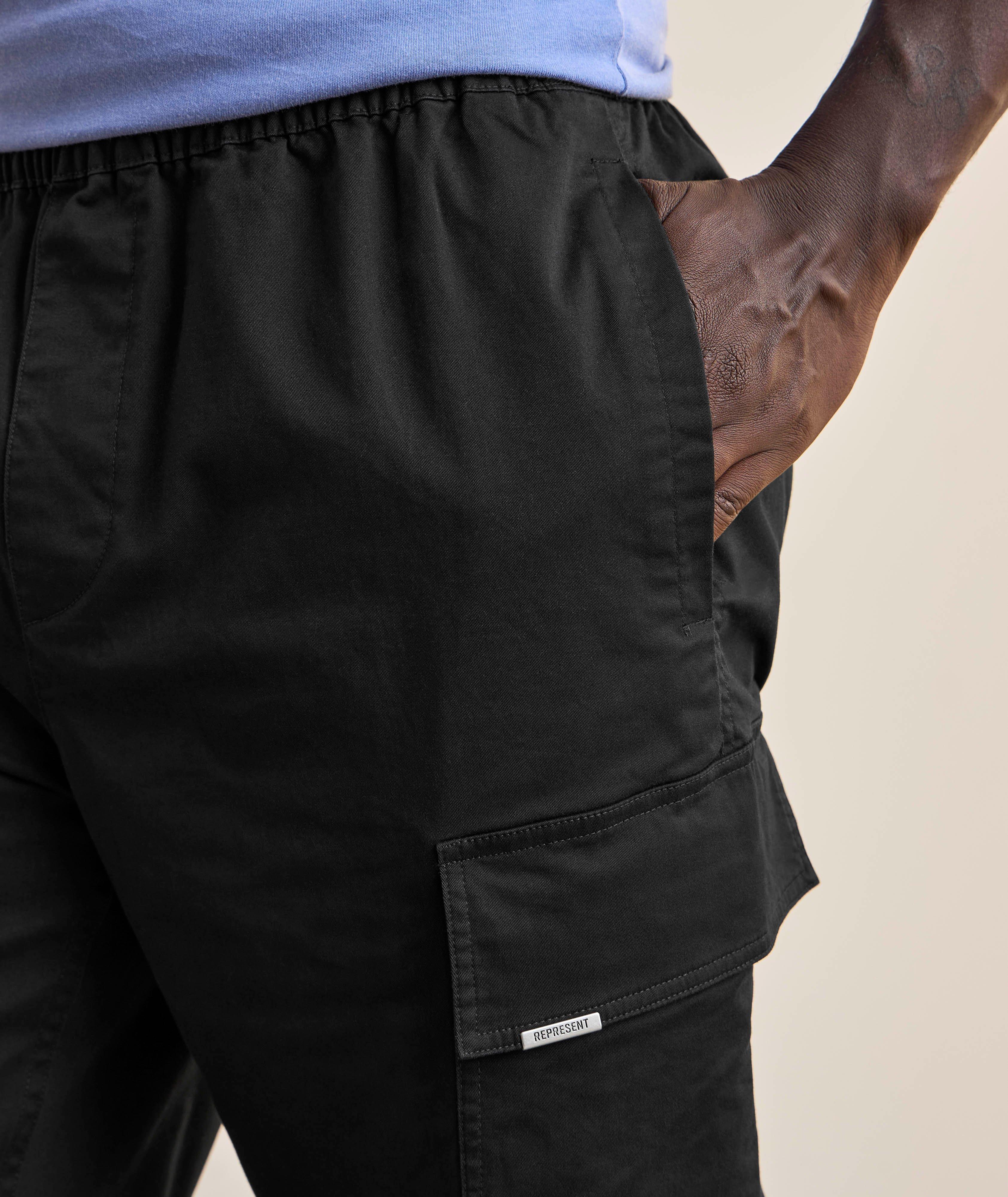 Pantalon cargo en coton extensible image 3
