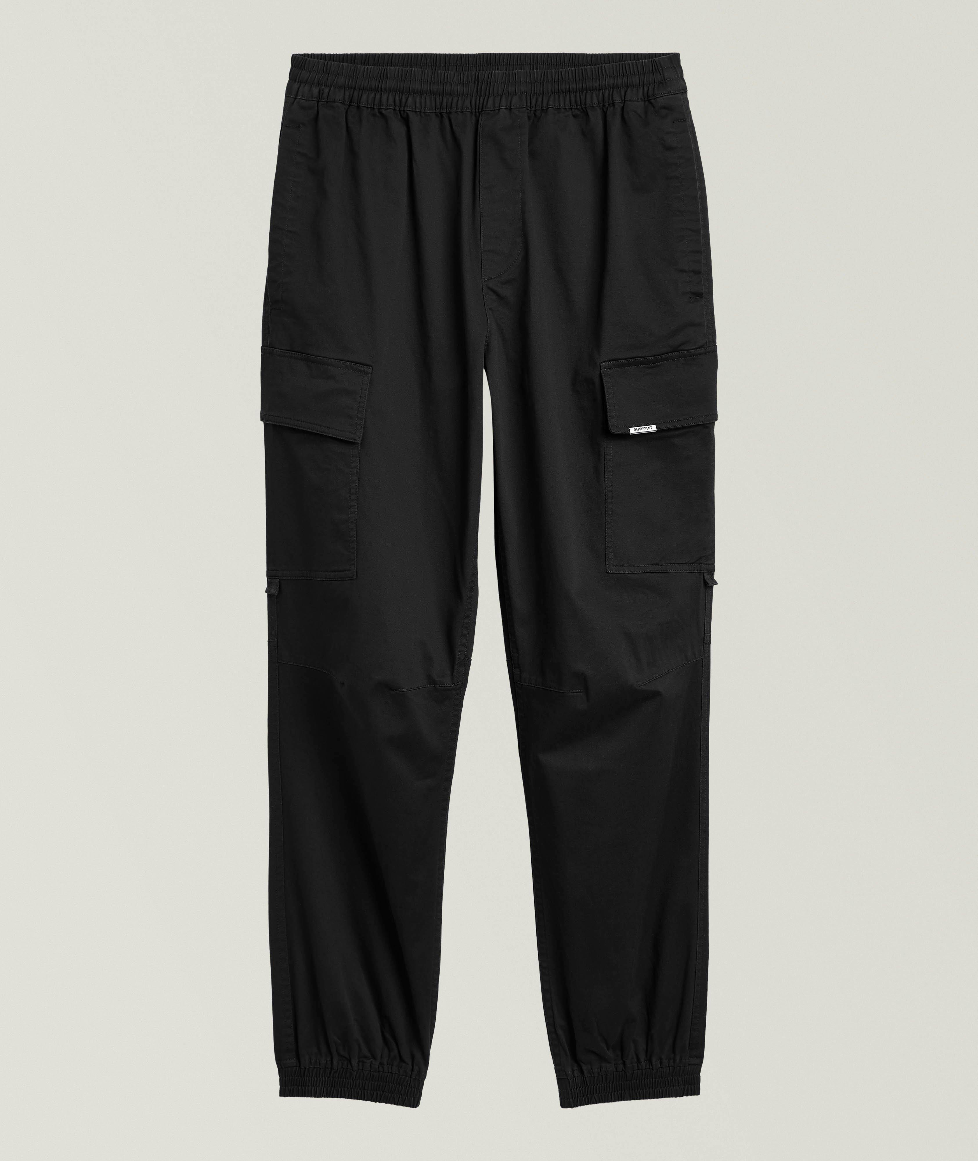 Pantalon cargo en coton extensible image 0