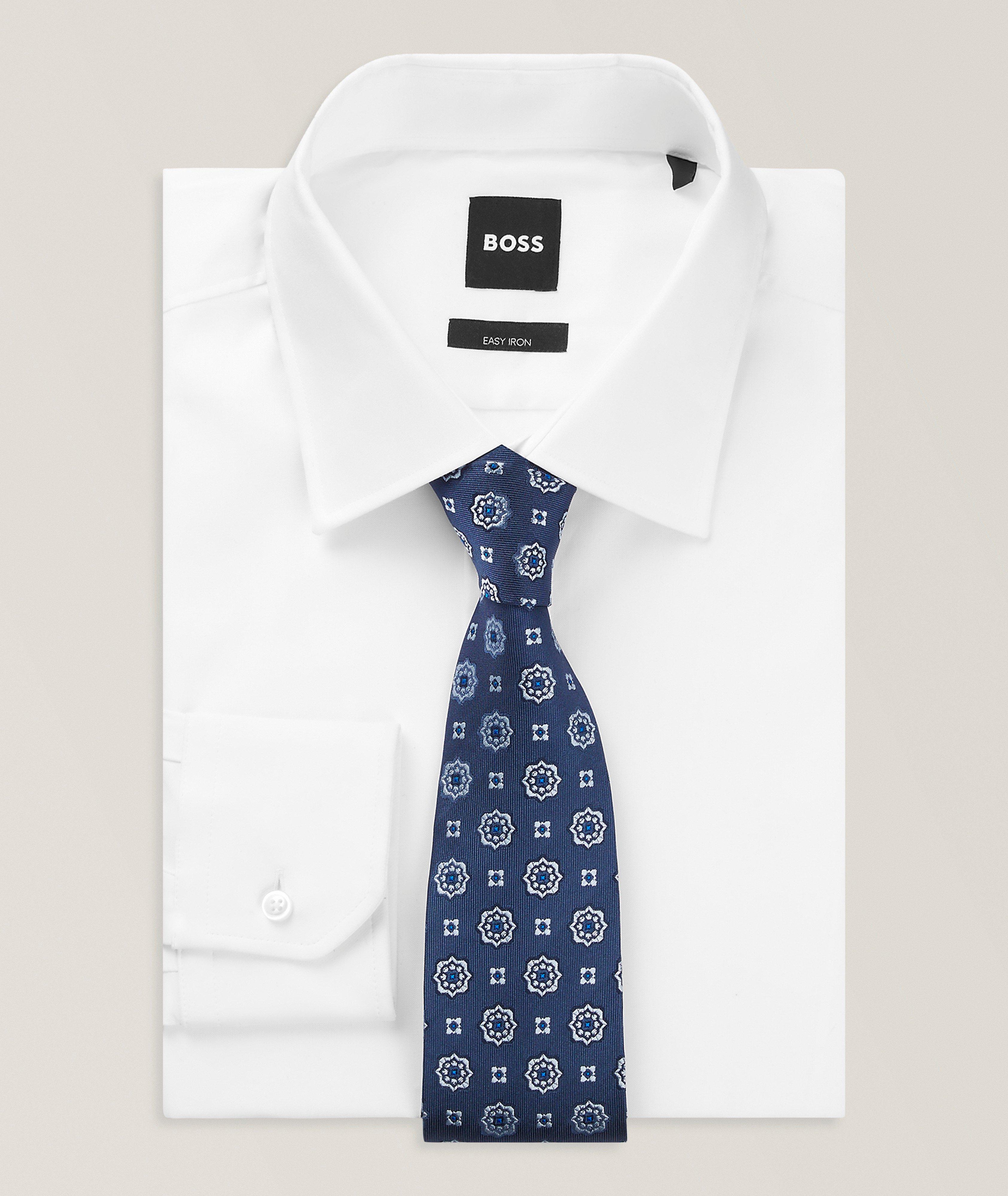 Medallion Jacquard Silk-Blend Tie image 2