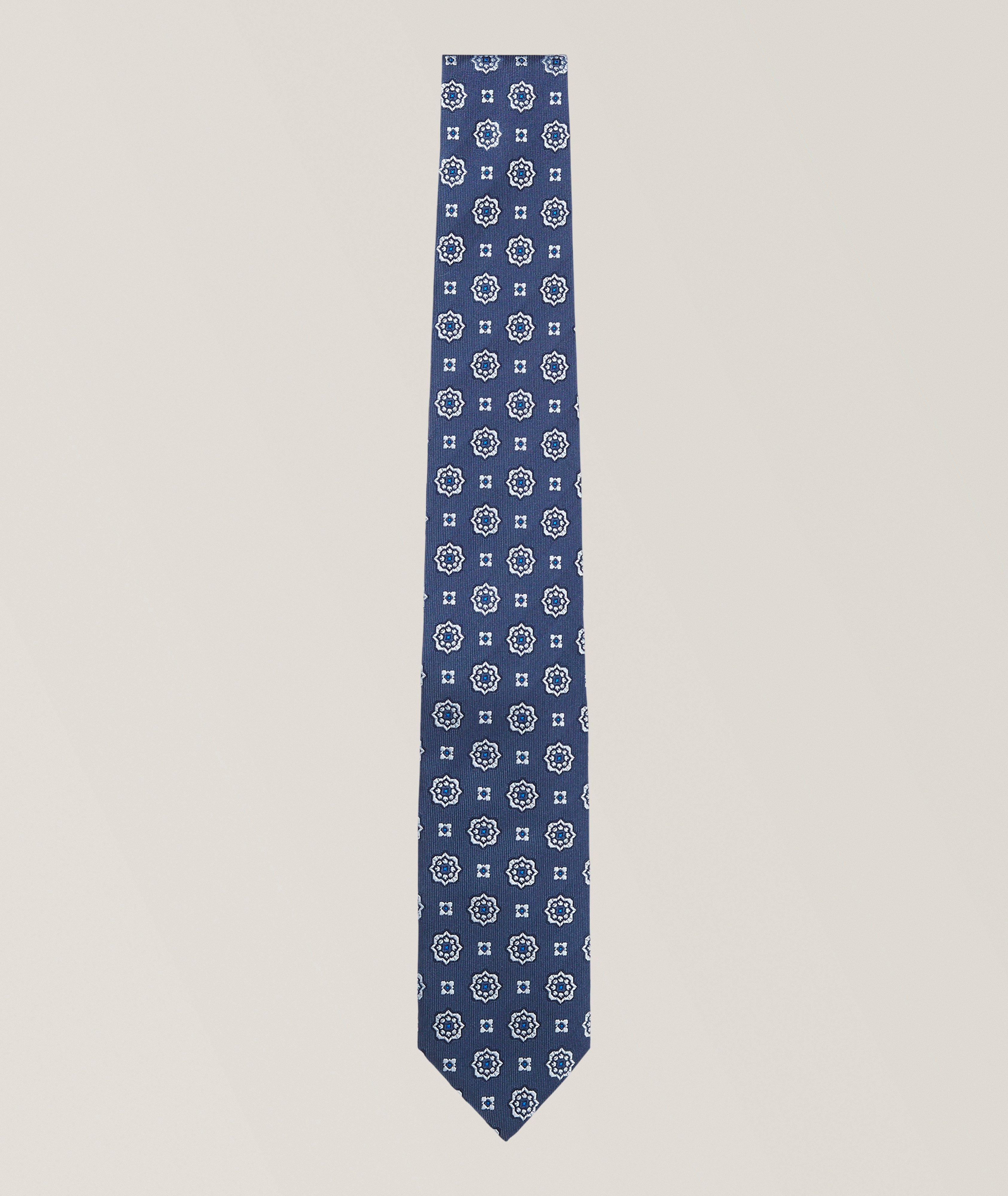 Medallion Jacquard Silk-Blend Tie image 0