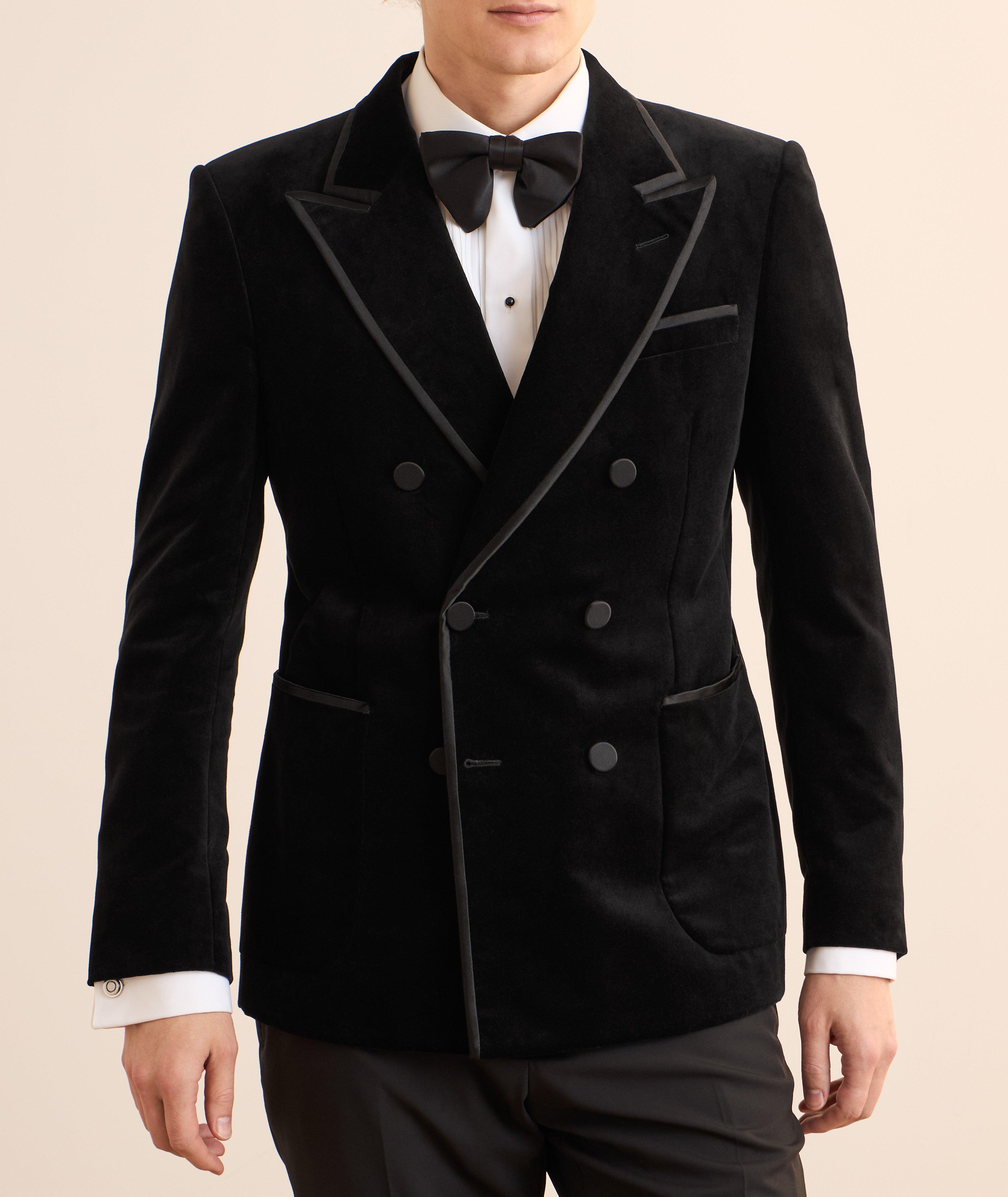 Dyllan Satin-Trimmed Velvet Cocktail Jacket image 1
