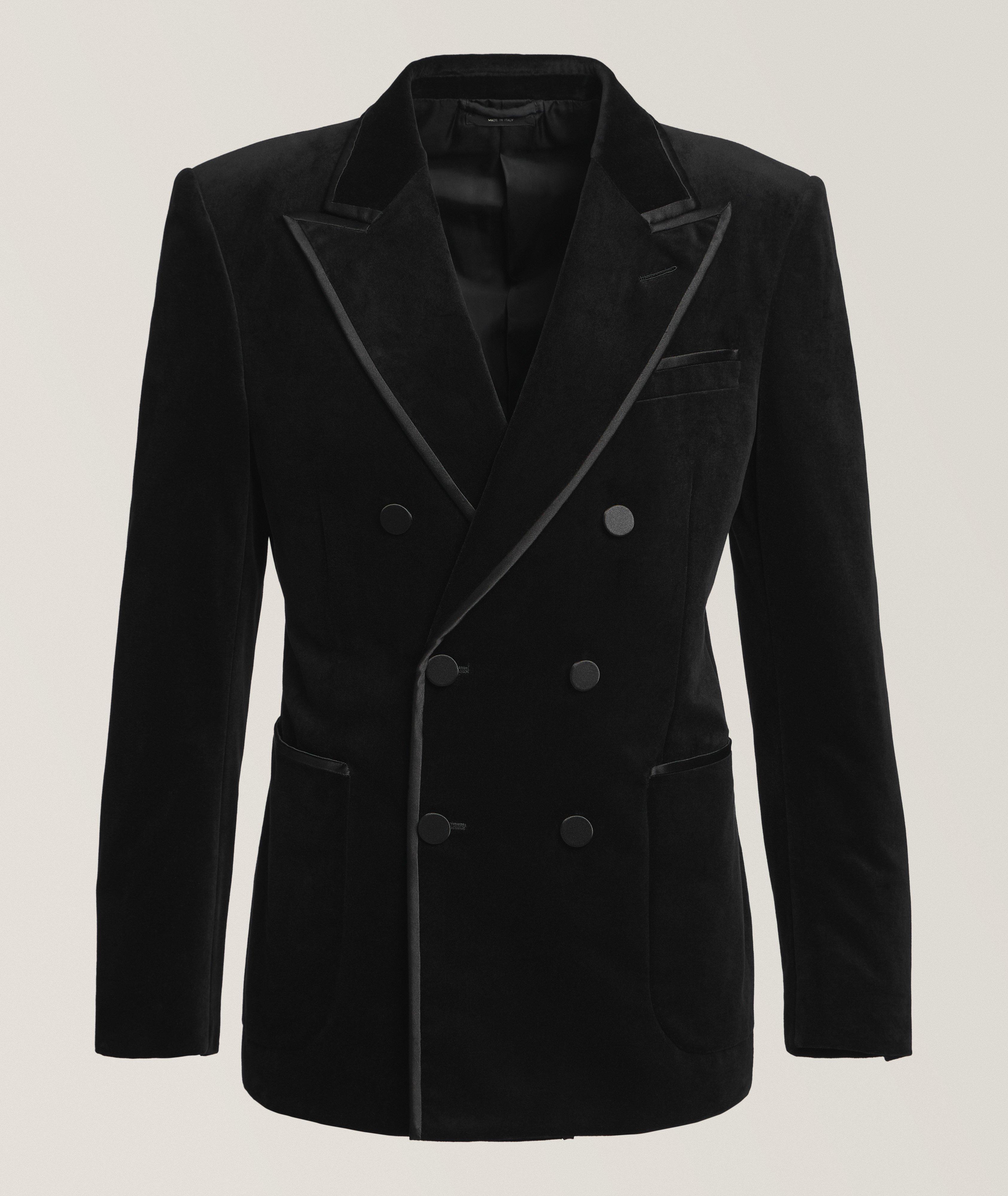 Dyllan Satin-Trimmed Velvet Cocktail Jacket image 0