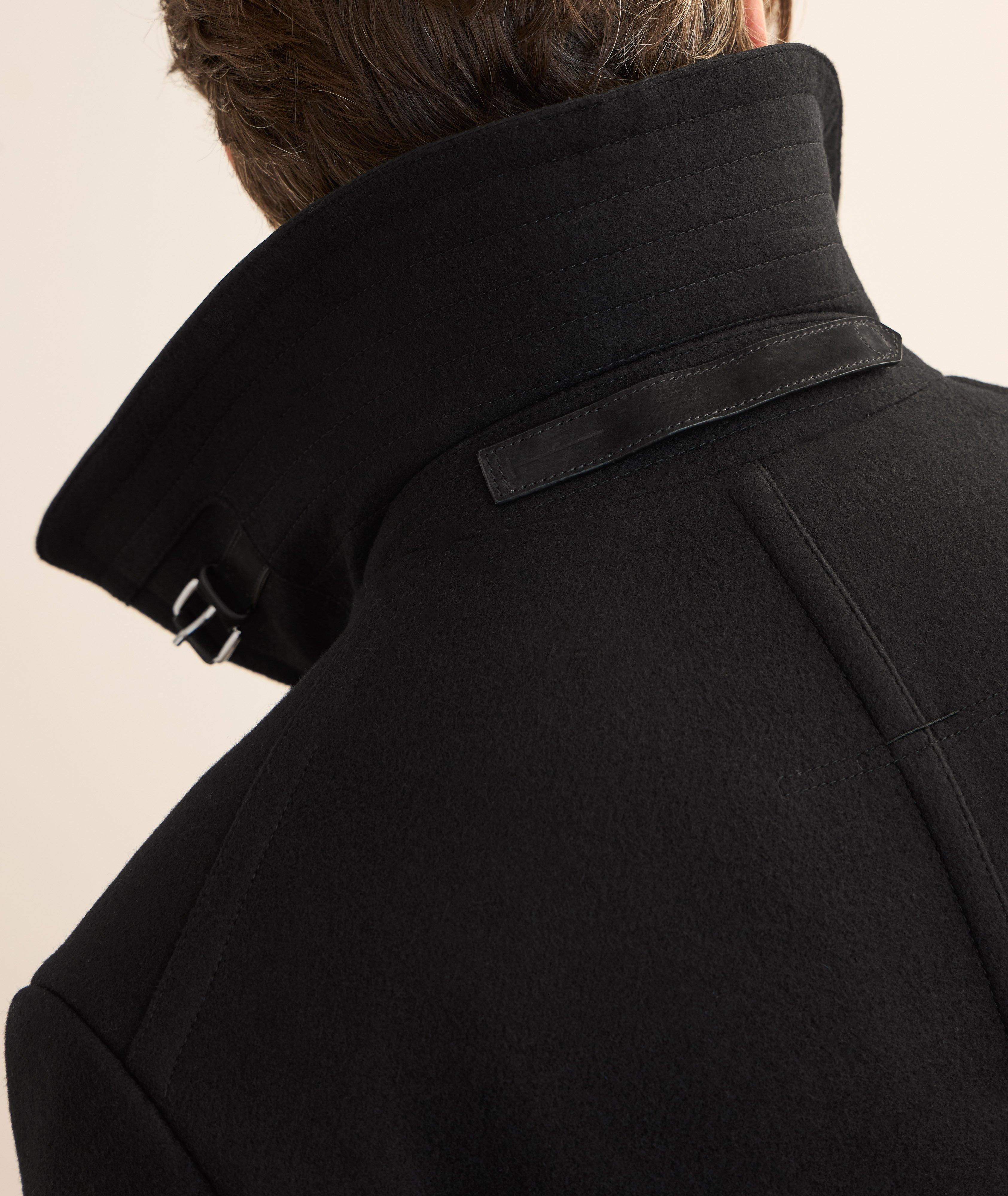 Caban en laine Melton avec shearling image 5