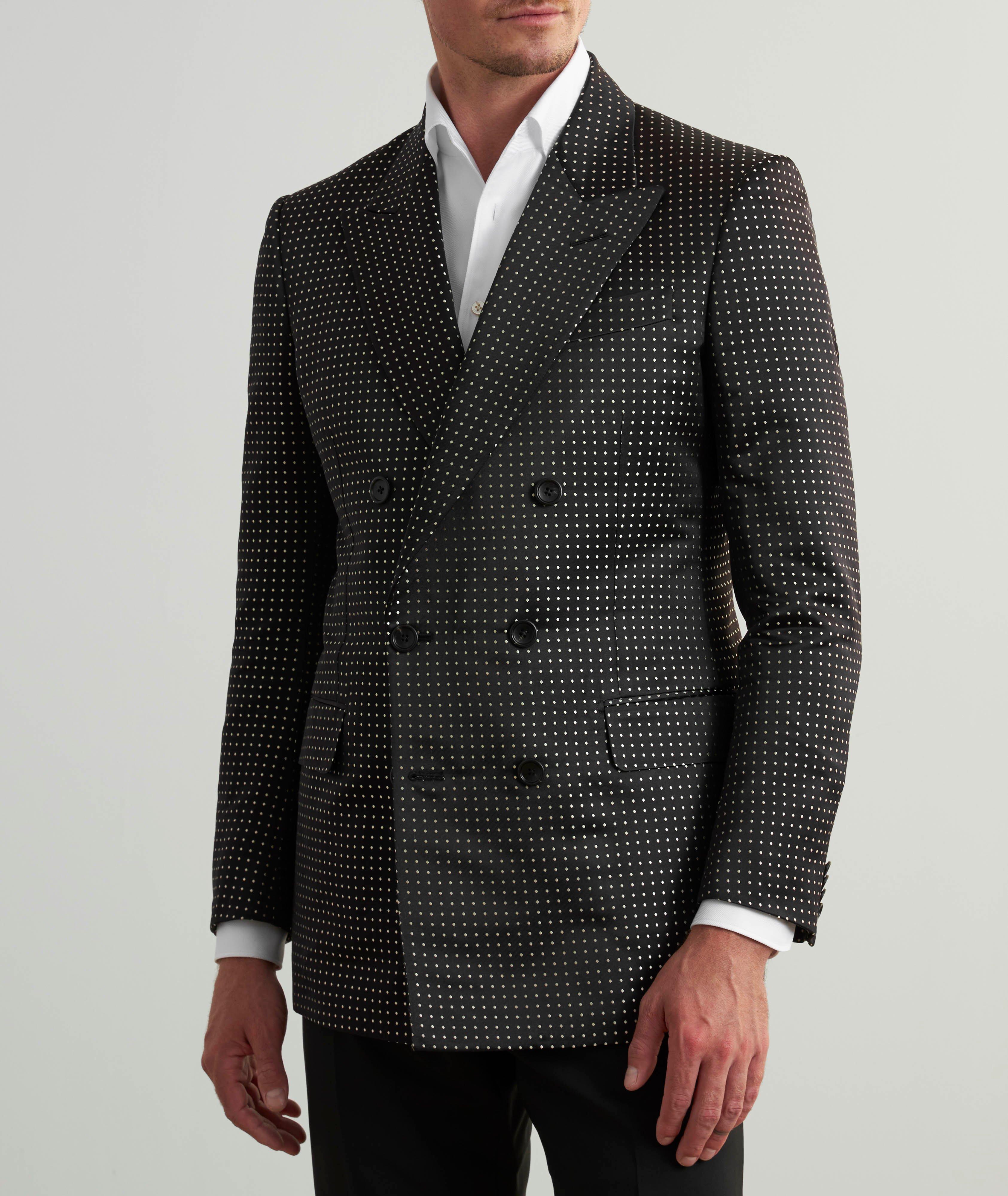 Atticus Polka Dot Silk Tuxedo Jacket image 1