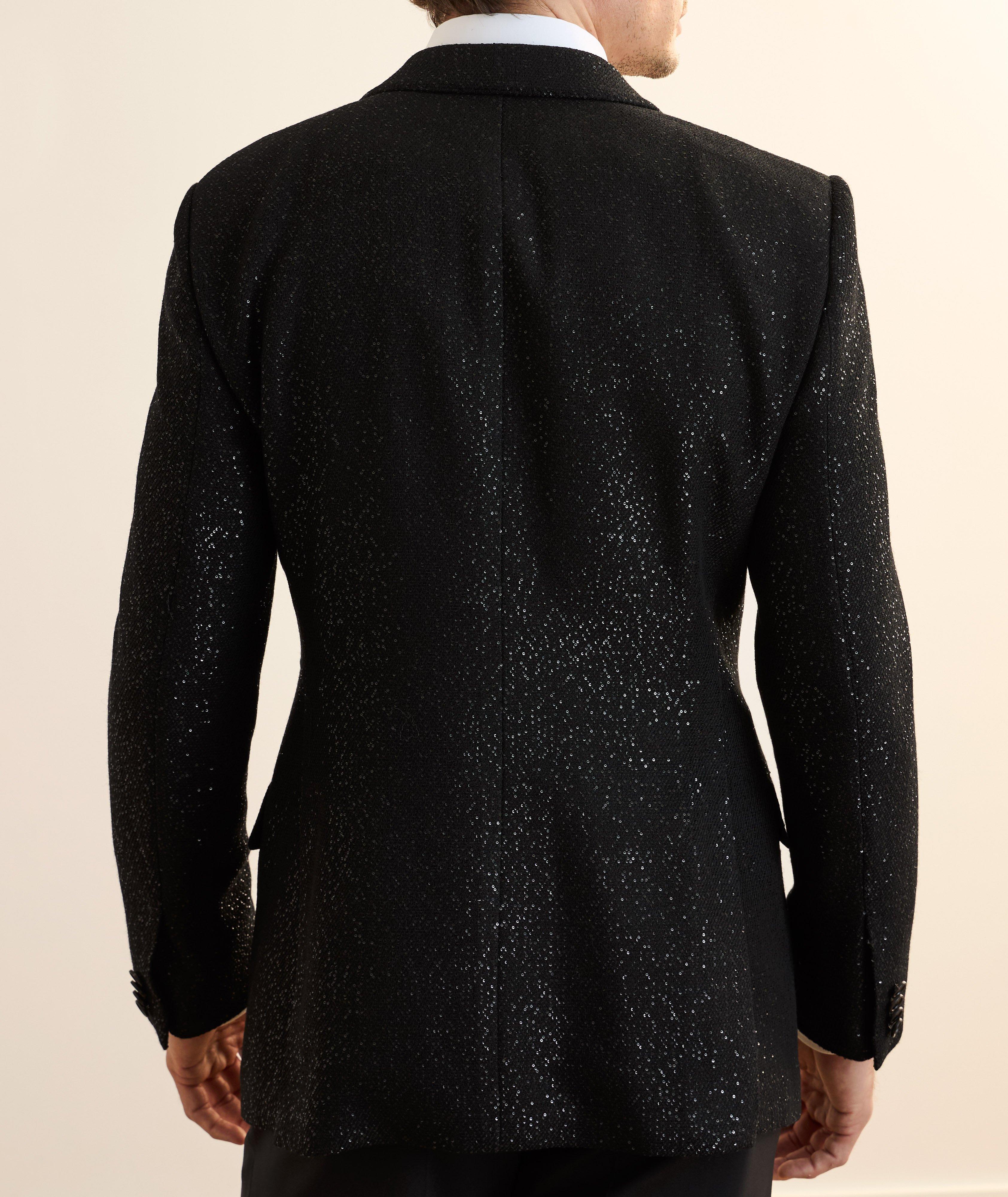 Dyllan Sequin Bouclé Tuxedo Jacket image 2