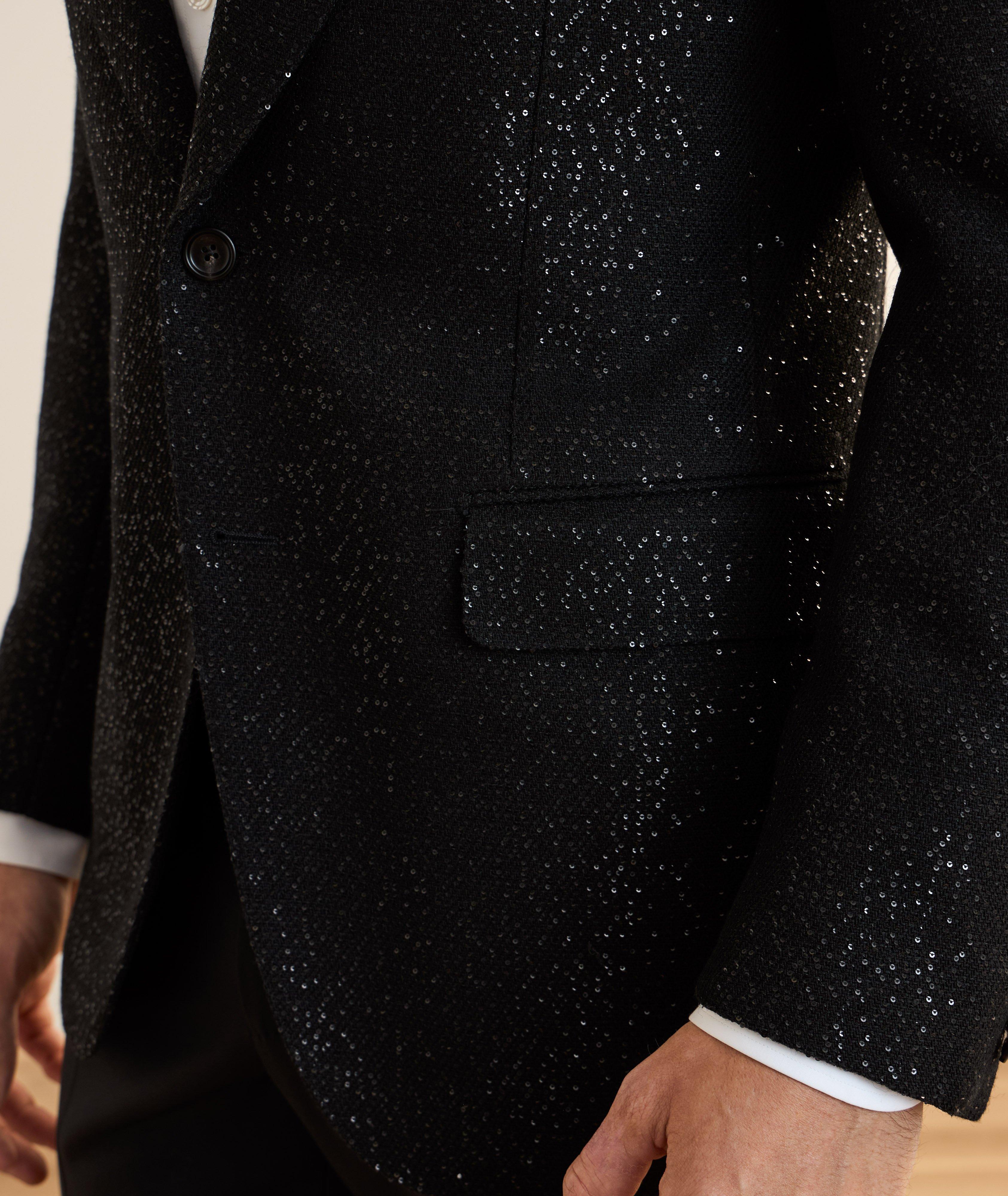 Dyllan Sequin Bouclé Tuxedo Jacket image 4