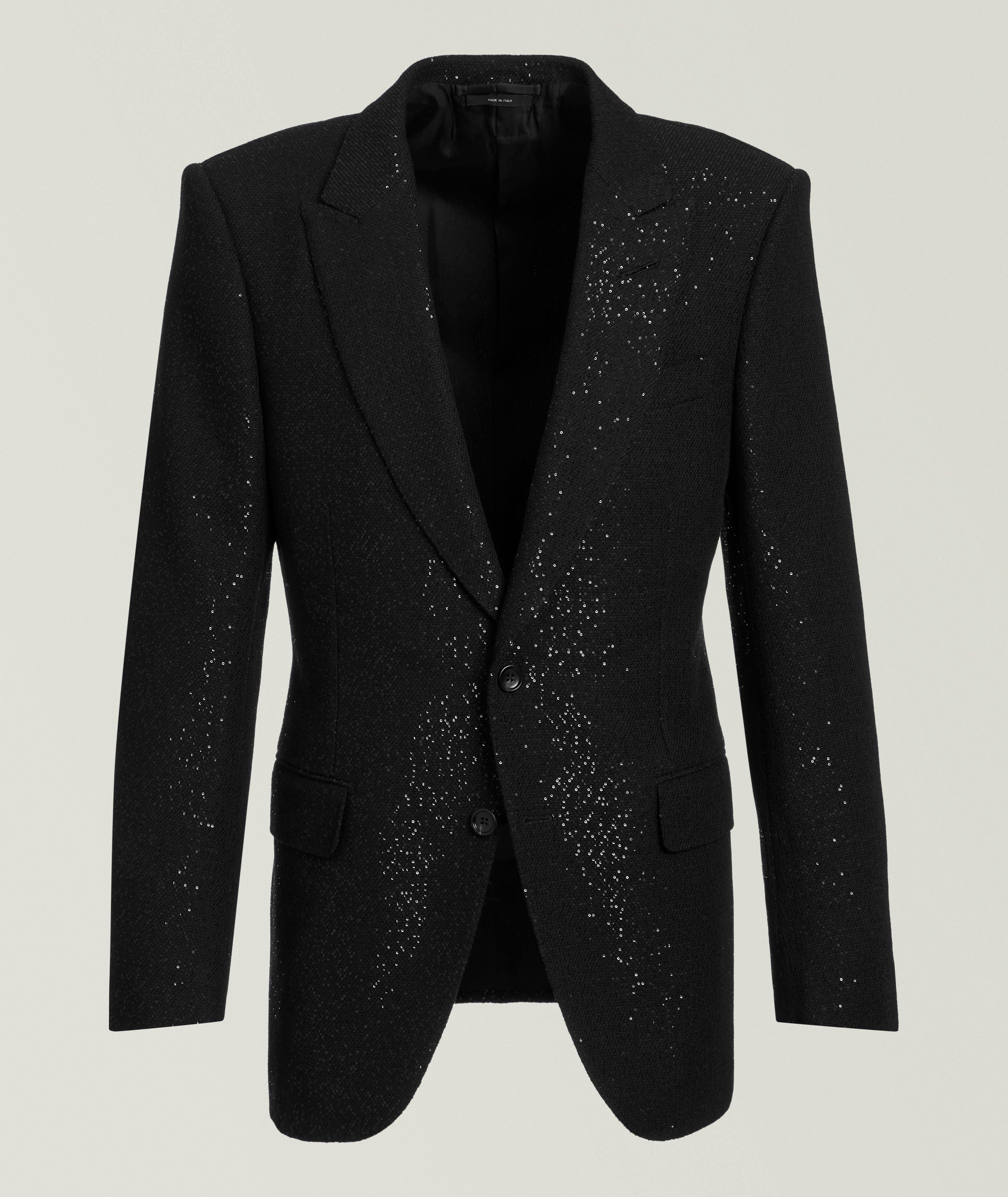 Dyllan Sequin Bouclé Tuxedo Jacket image 0