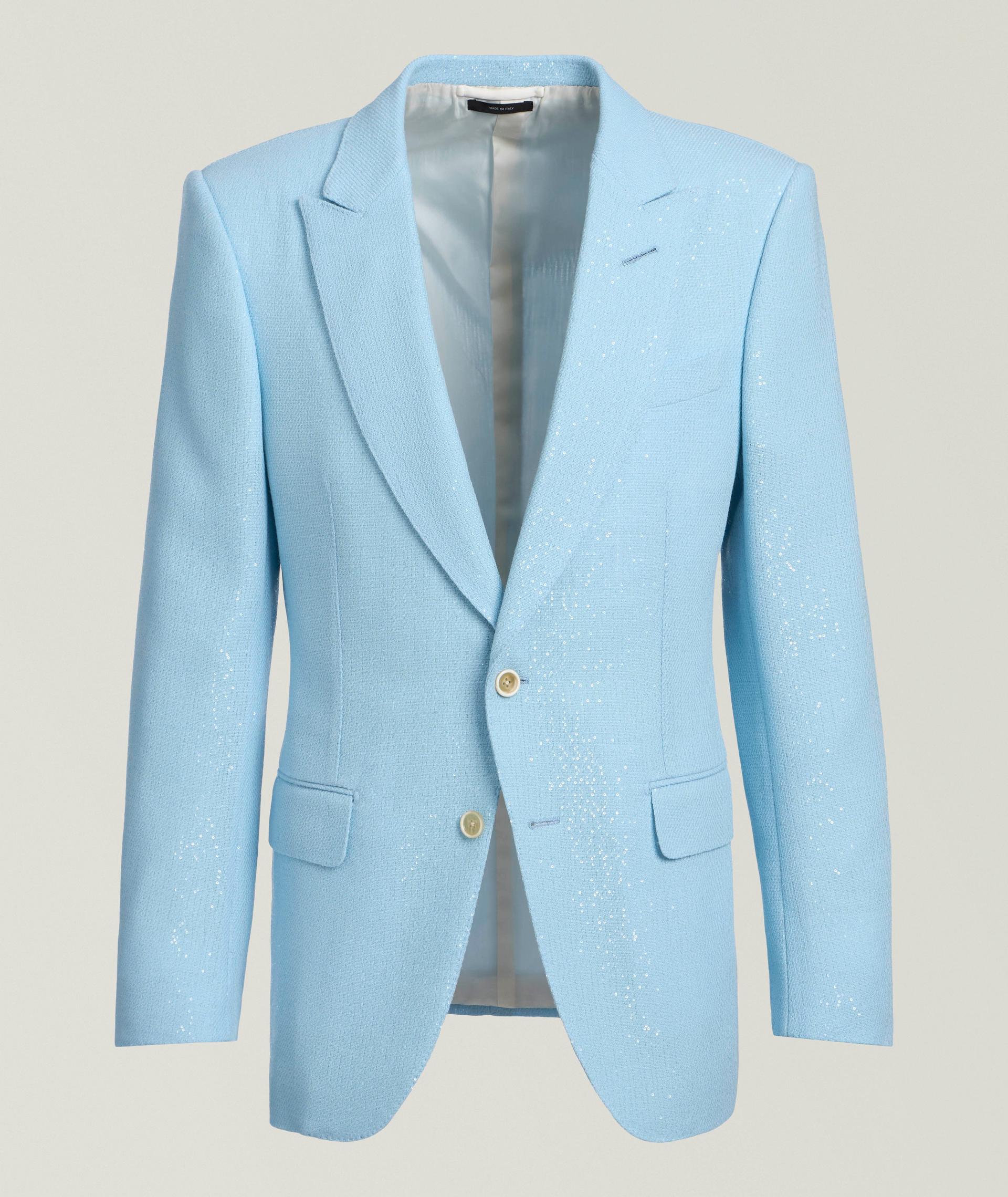 Dyllan Sequin Bouclé Tuxedo Jacket image 0