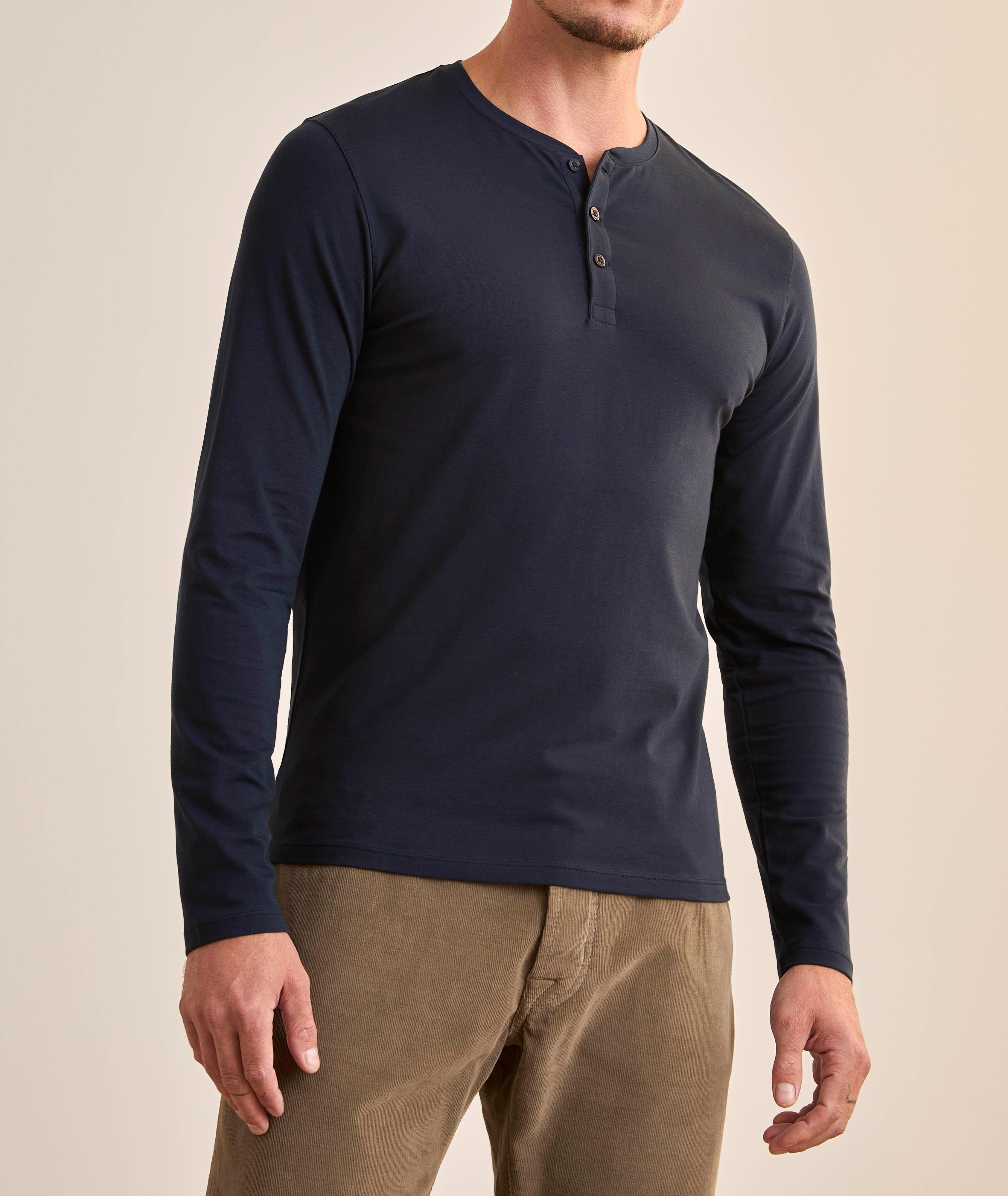 Stretch-Pima Cotton Henley image 1
