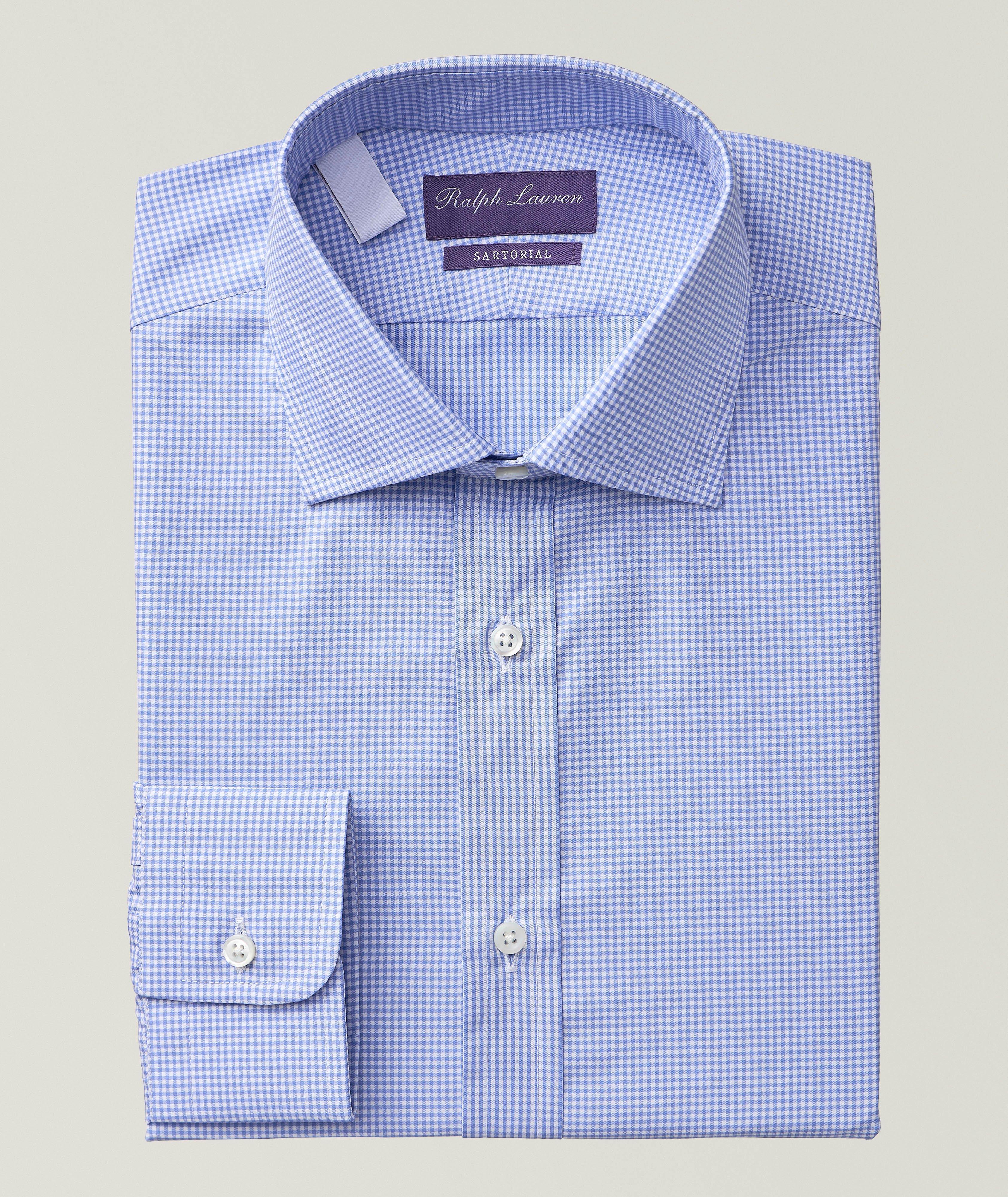 Chemise habillée en coton à carreaux vichy image 0