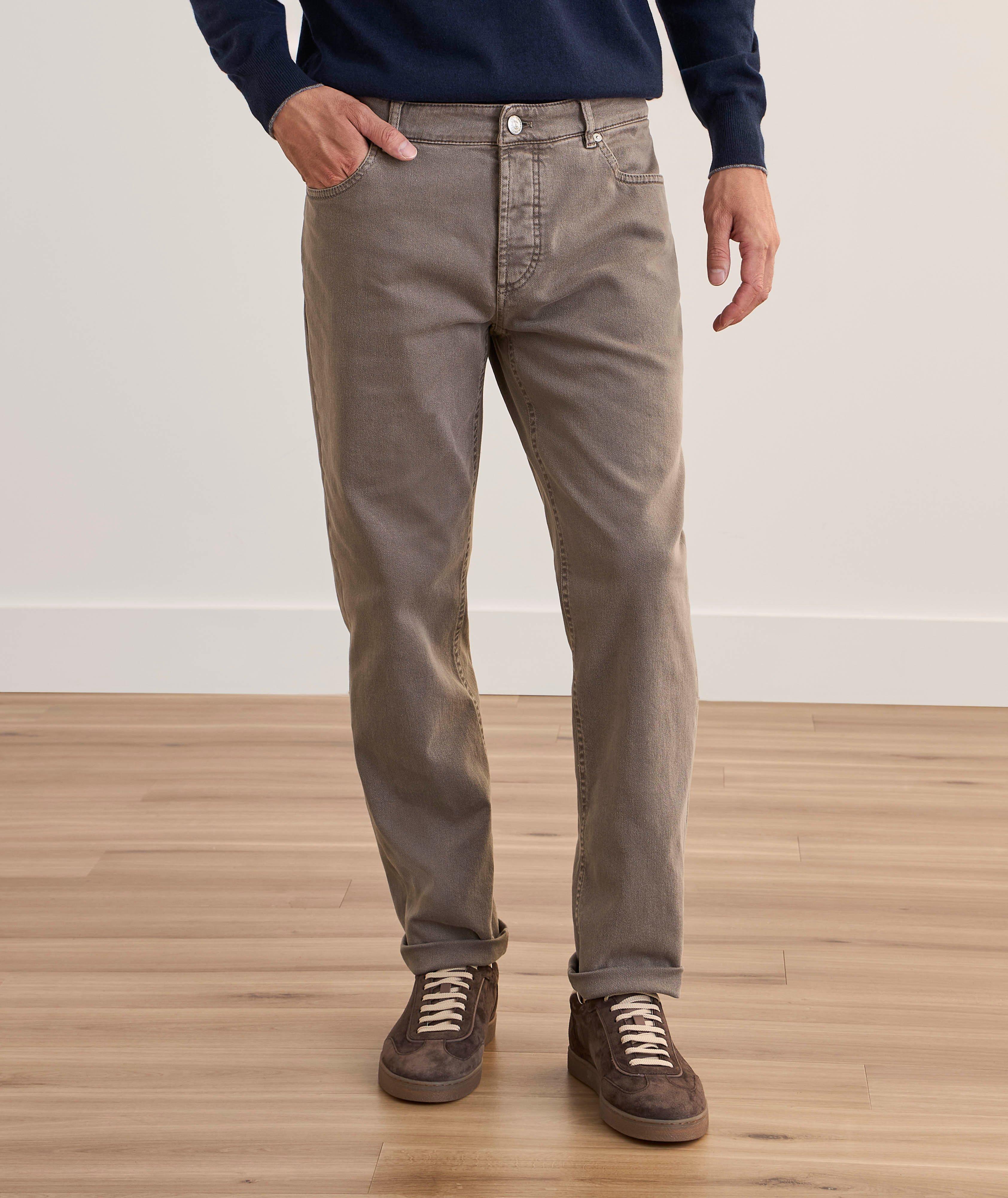 Traditional-Fit Denim Five-Pocket Pants image 1