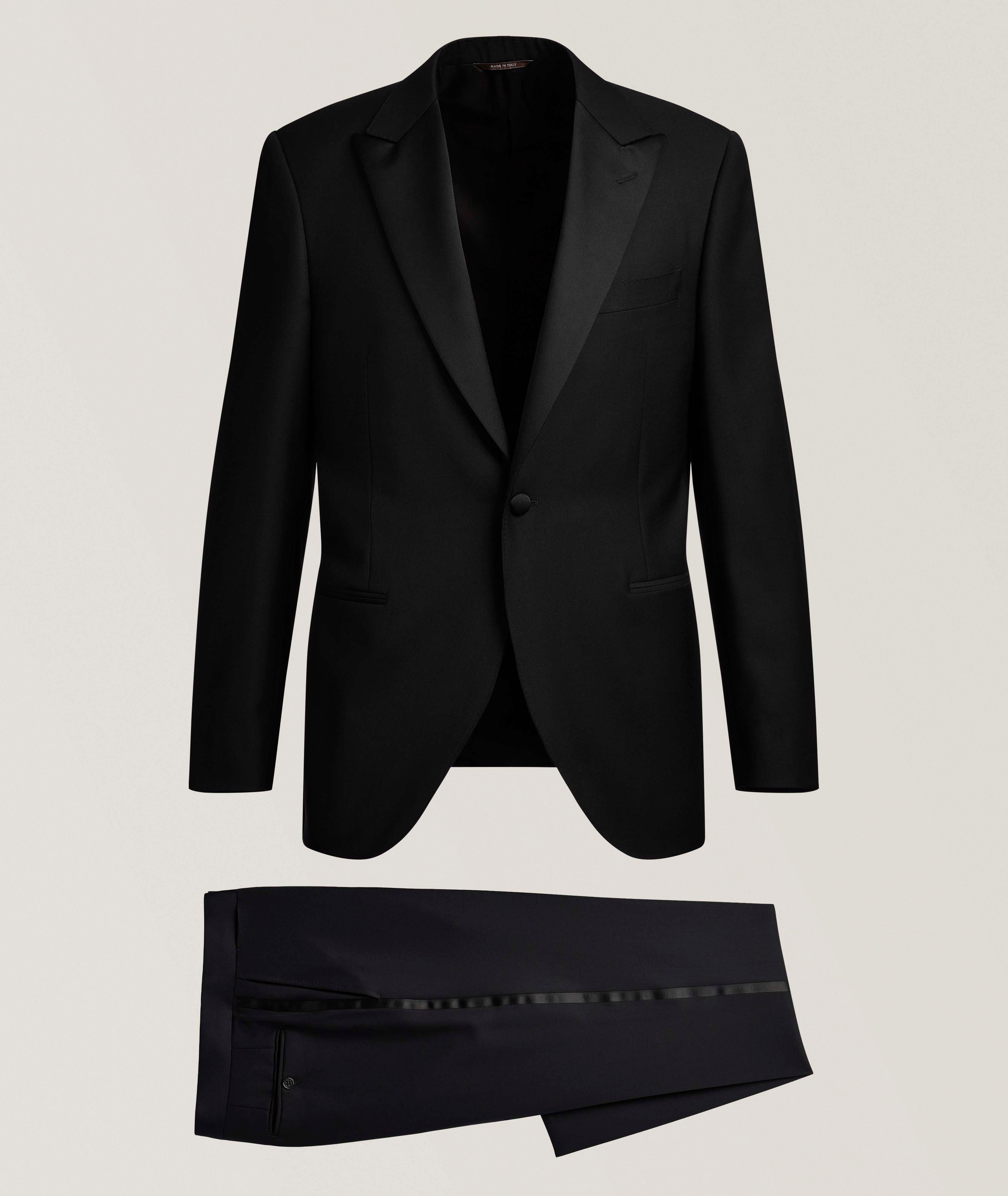 Canali Satin-Trim Wool Tuxedo 