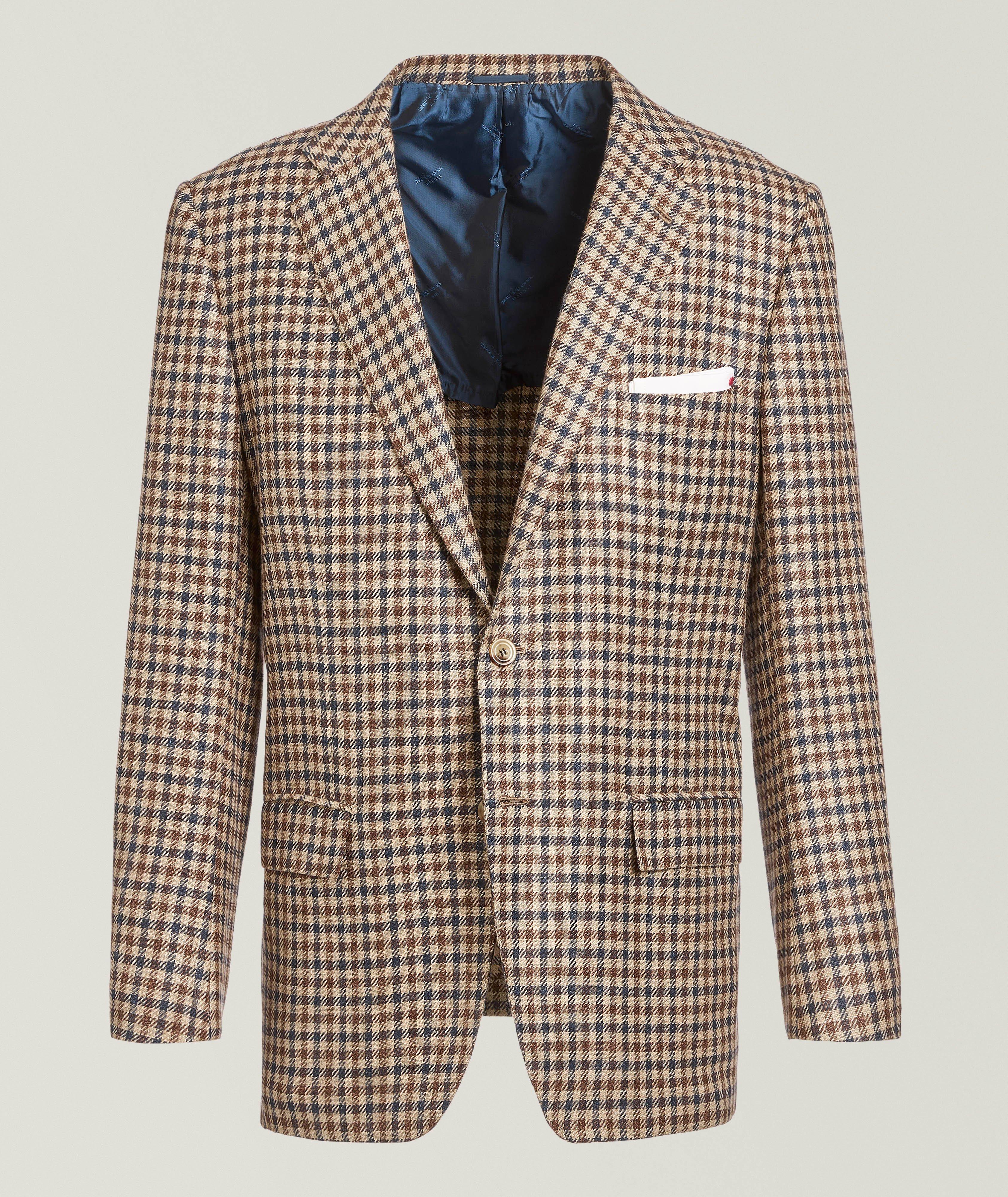 Checked Wool-Blend Sport Jacket image 0