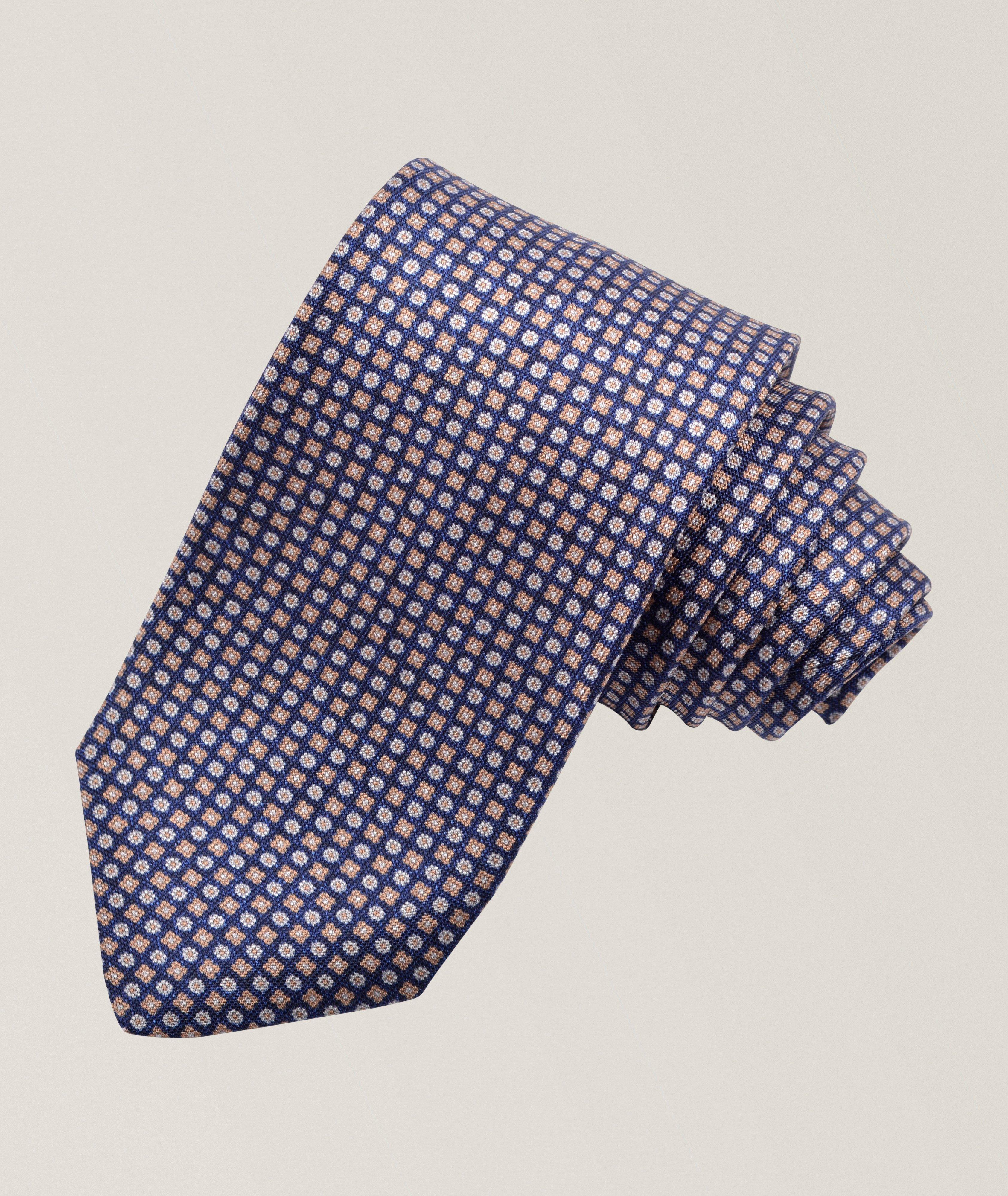 Micro-Medallion Silk Jacquard Tie  image 0