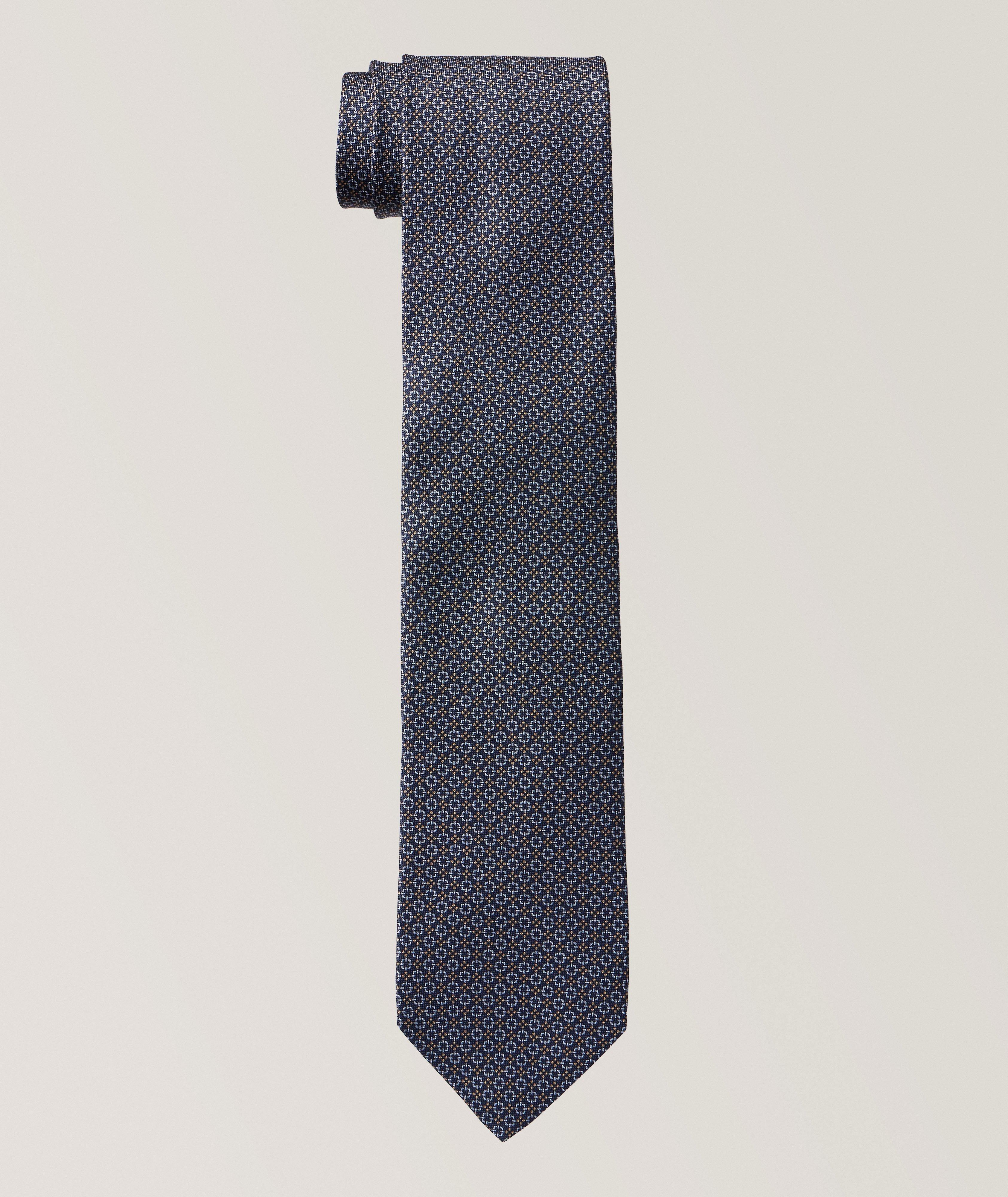 Micro-Medallion Silk Jacquard Tie  image 0
