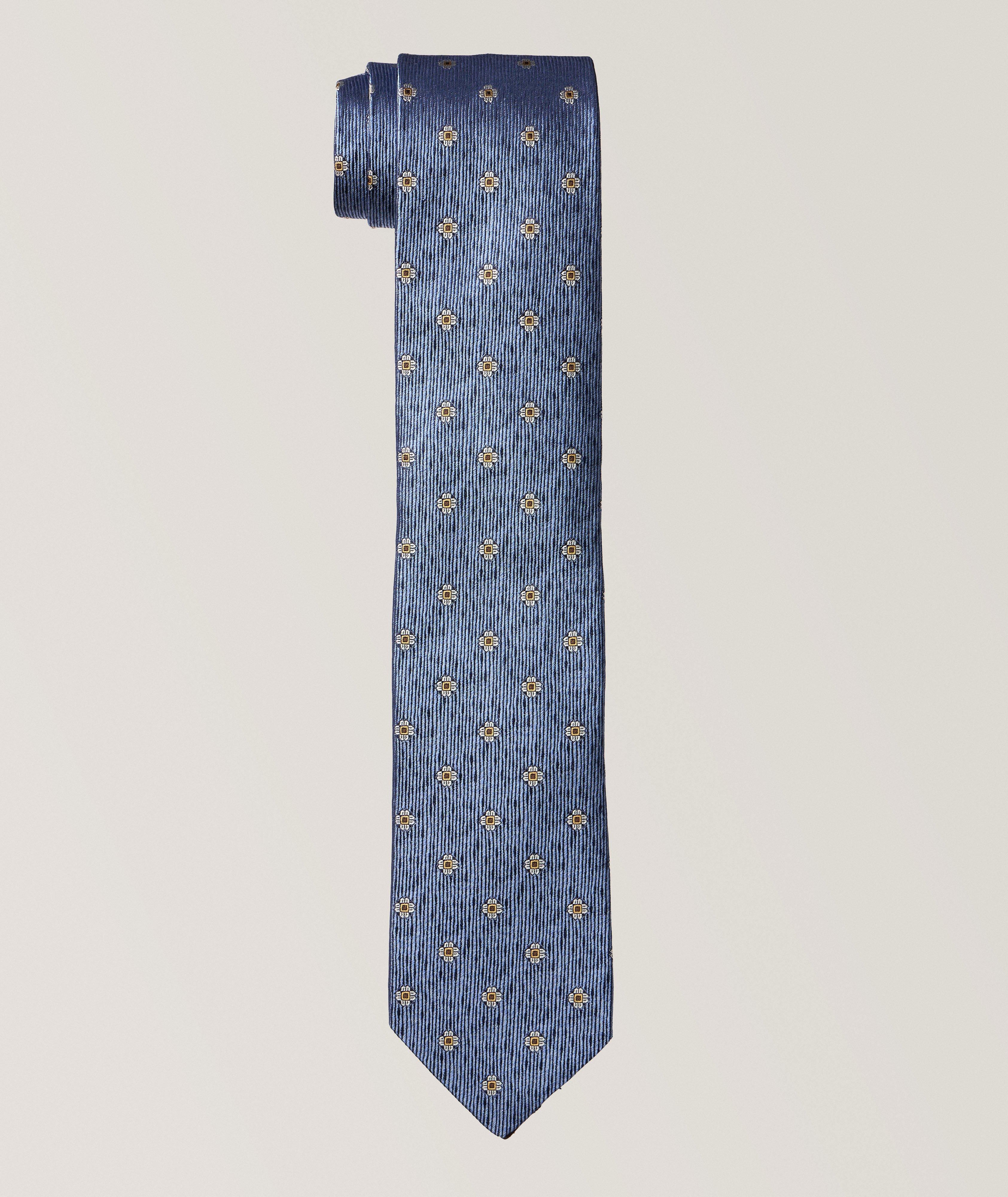 Floral Medallion Silk Jacquard Tie image 0