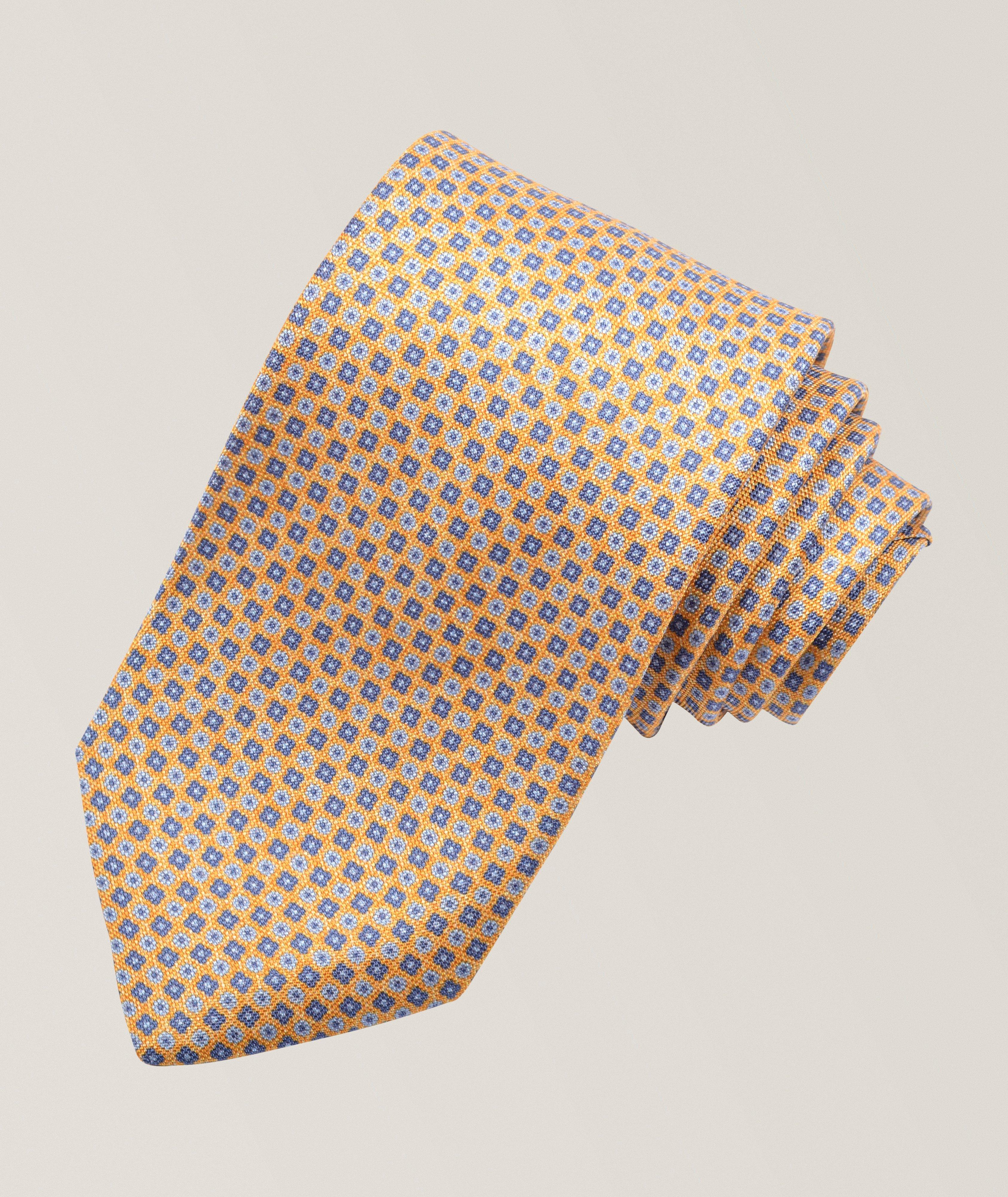 Micro-Medallion Silk Jacquard Tie image 0