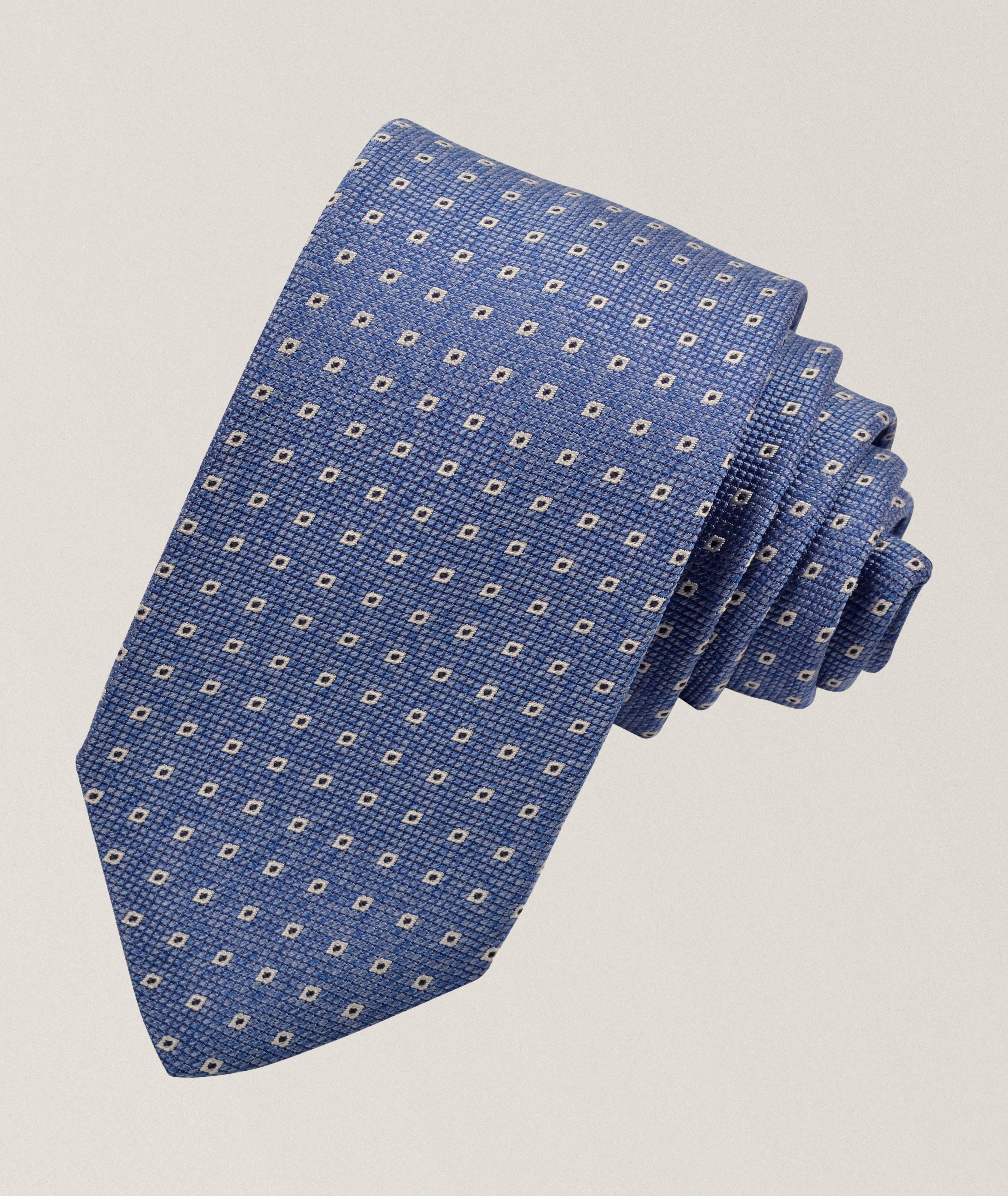 Woven Geometric Silk Jacquard Tie  image 0