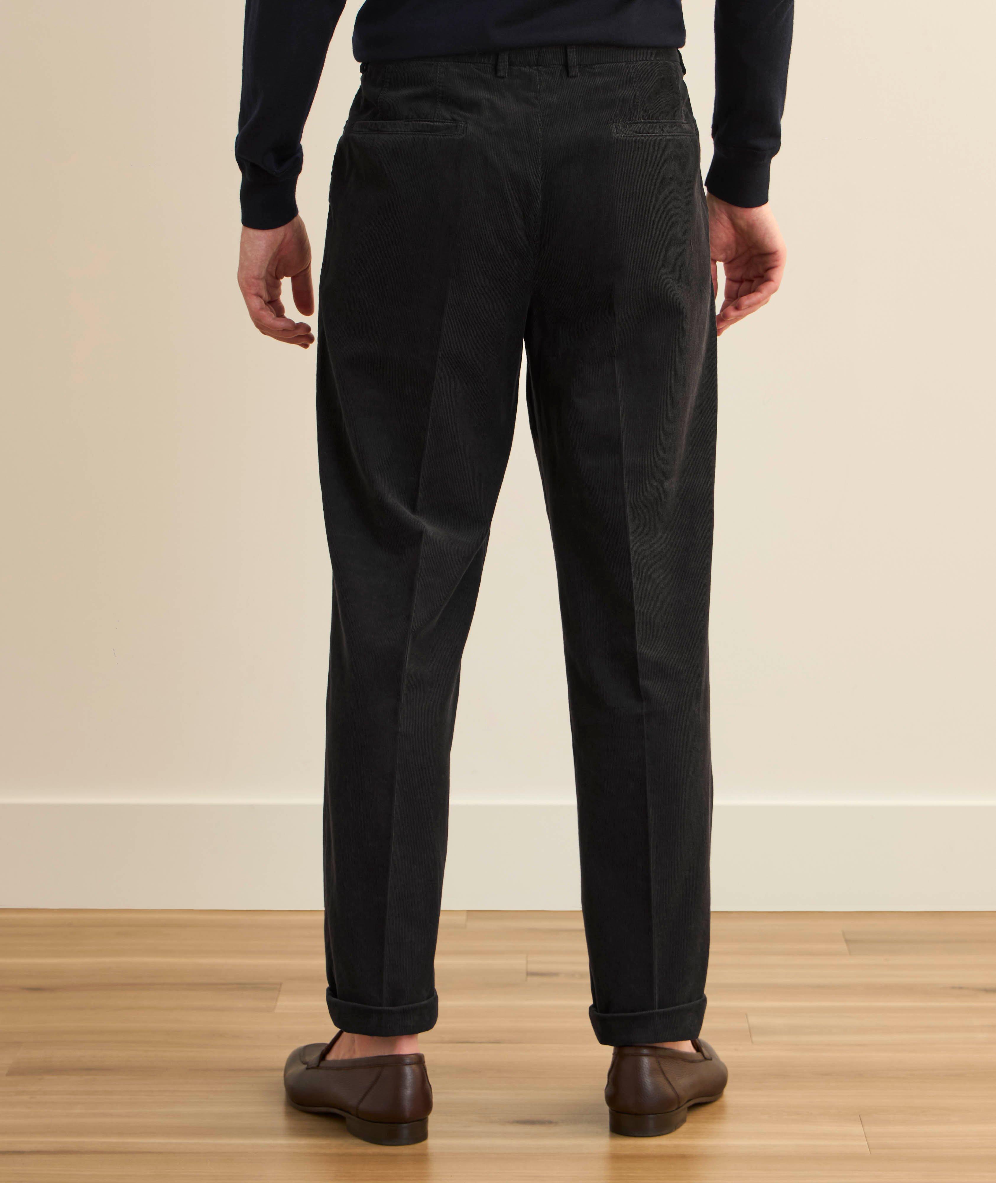 Pleated Cotton Corduroy Pants image 2