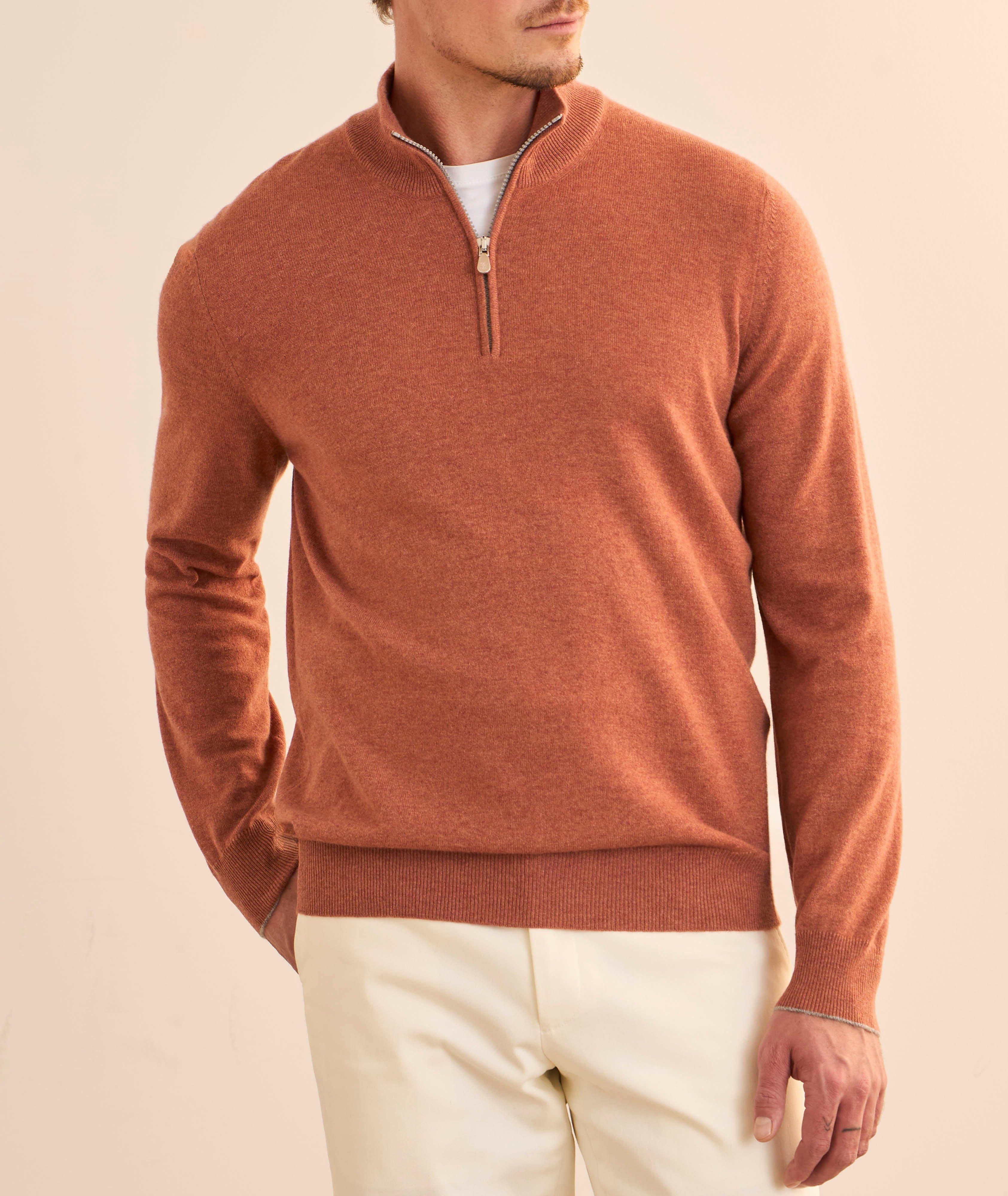 Pull cachemire à quart glissière image 1