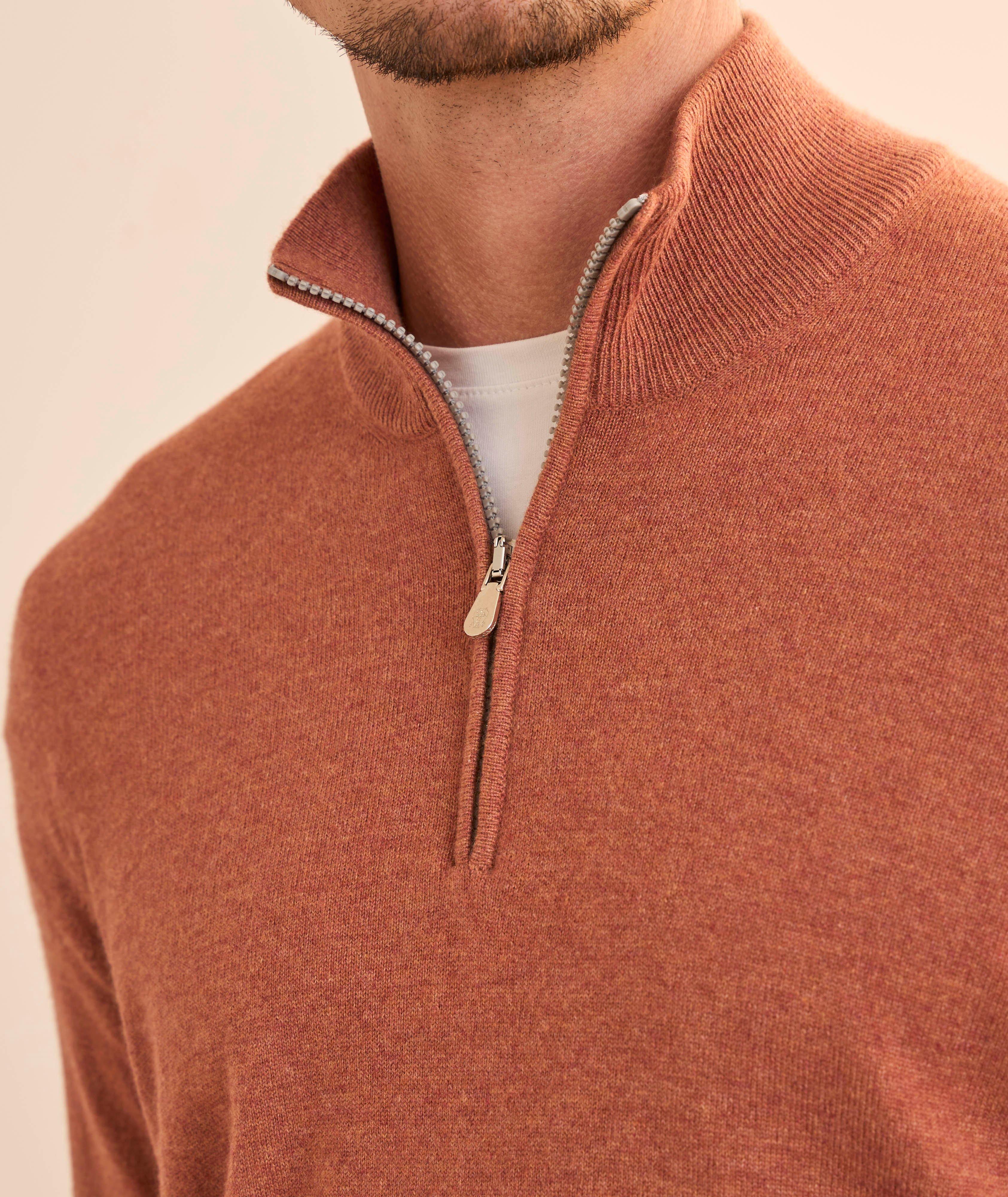 Pull cachemire à quart glissière image 3