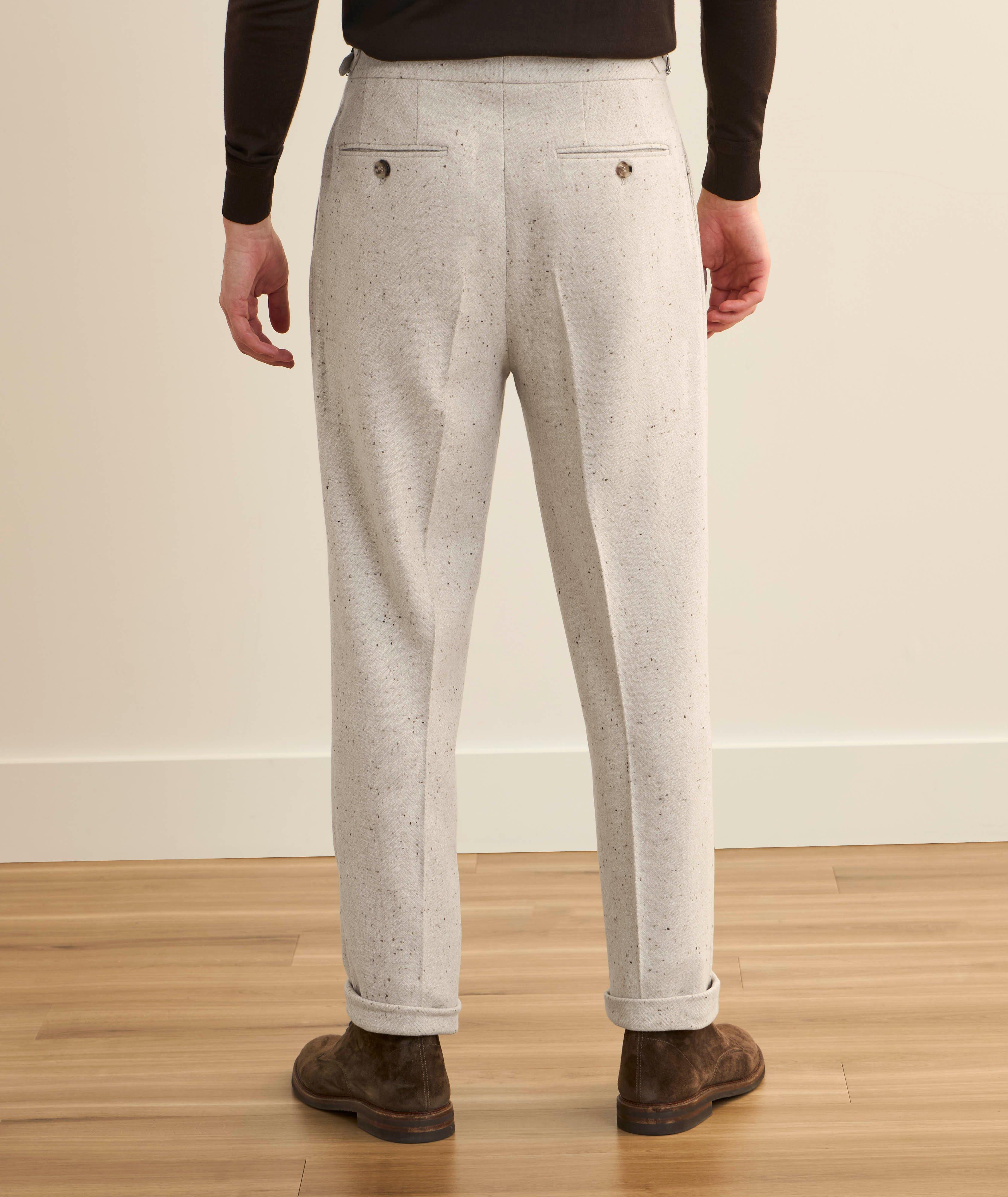 Mélange Pleated Wool-Blend Suit Pants image 2