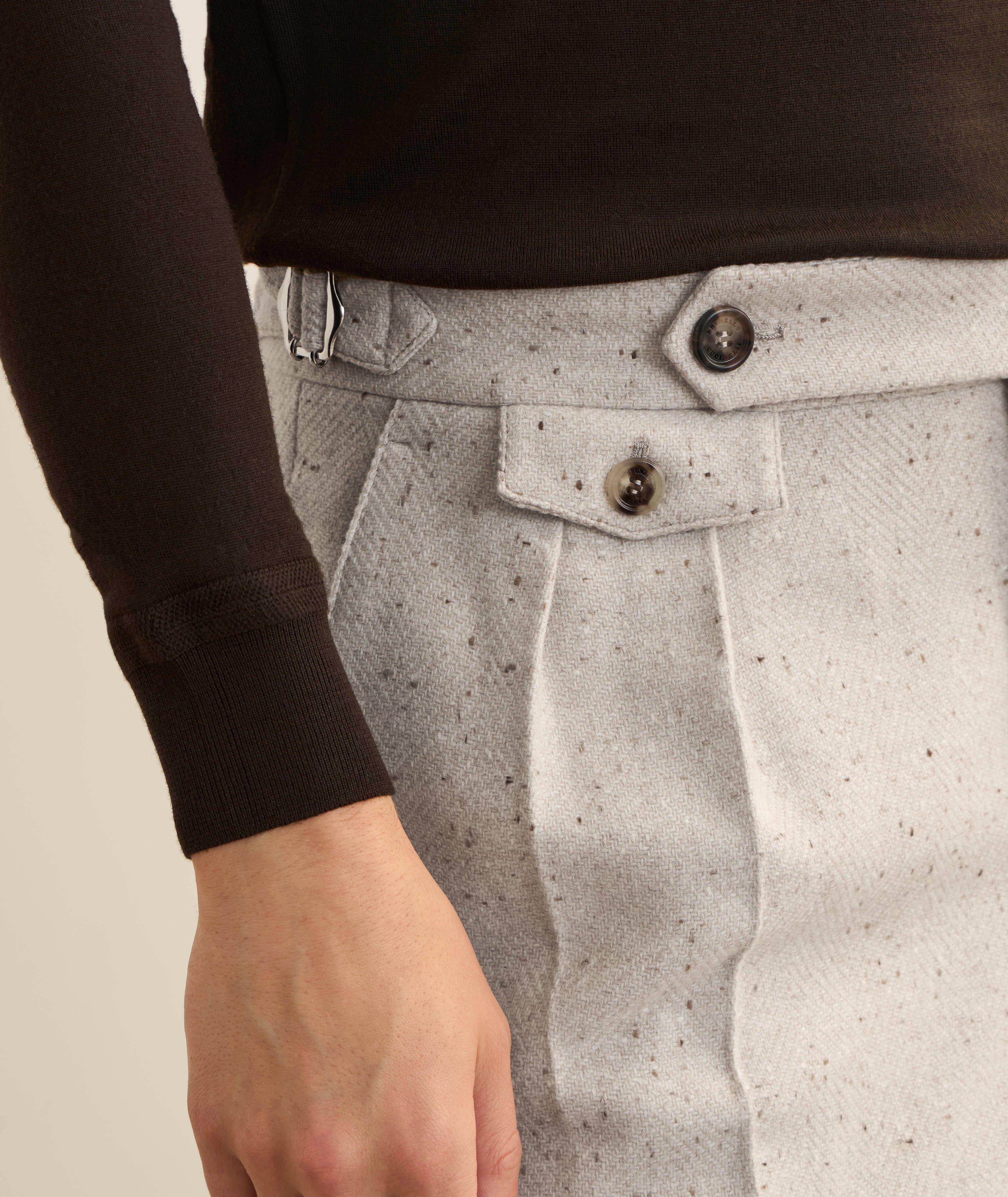 Mélange Pleated Wool-Blend Suit Pants image 3