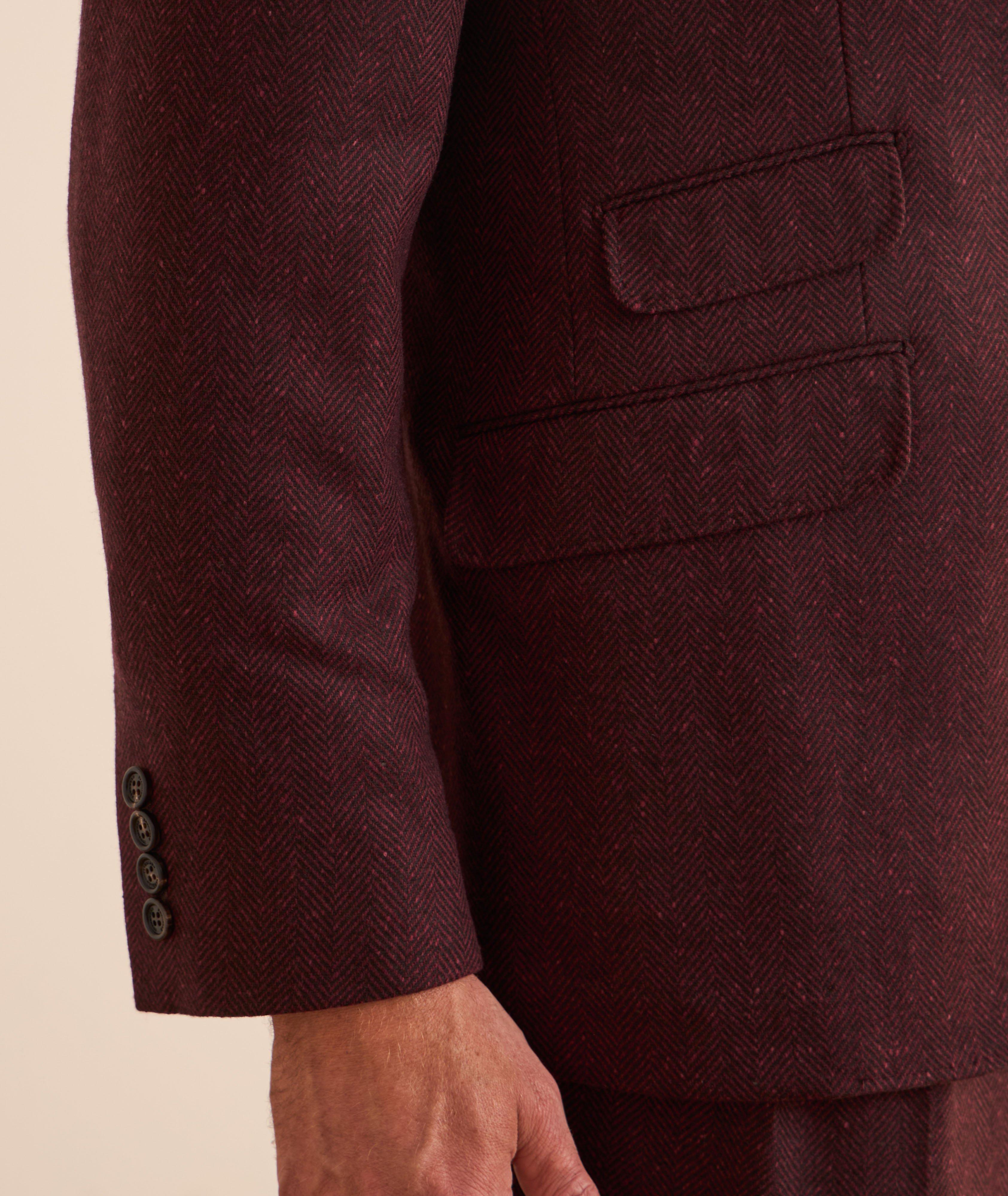 Herringbone Wool-Cashmere Suit Jacket  image 3