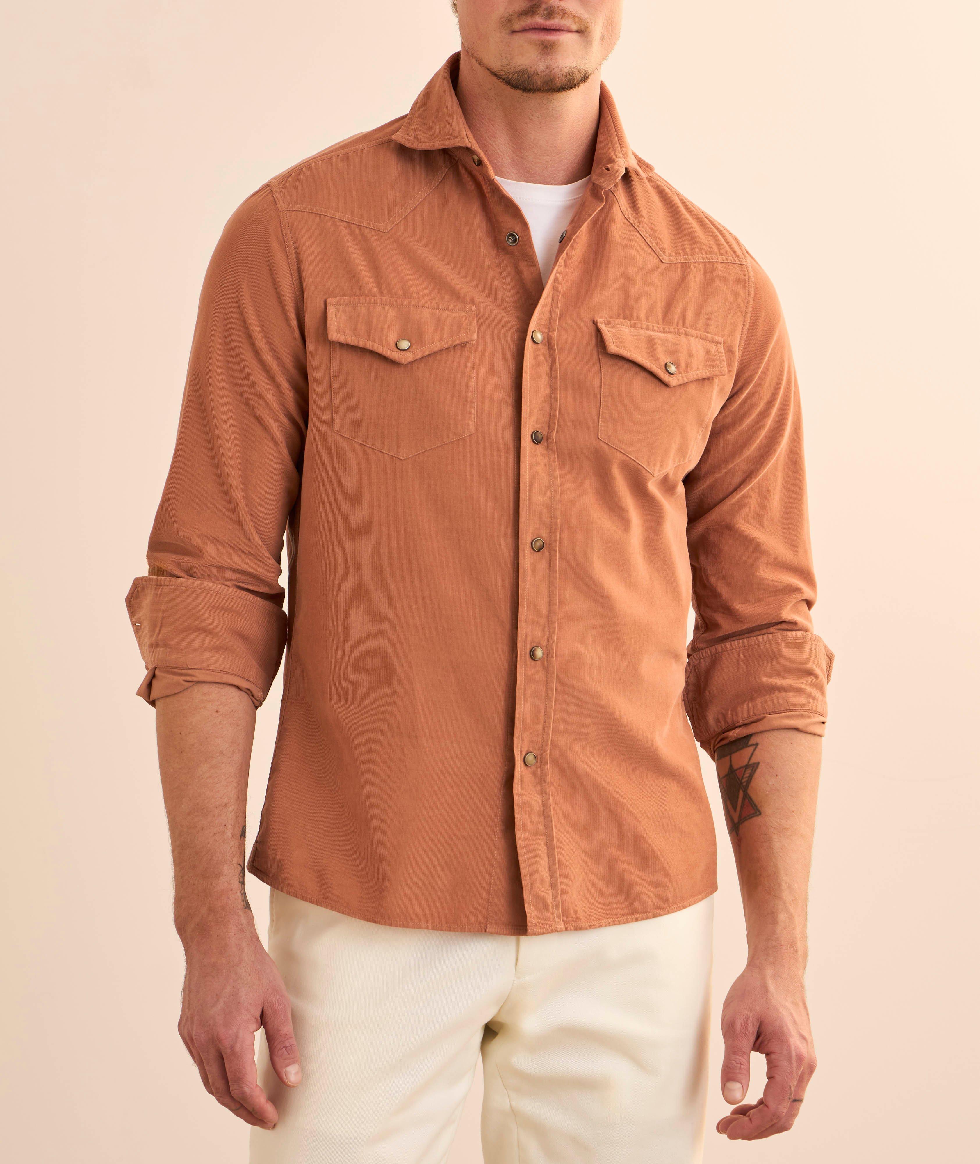 Chemise western en velours côtelé image 1