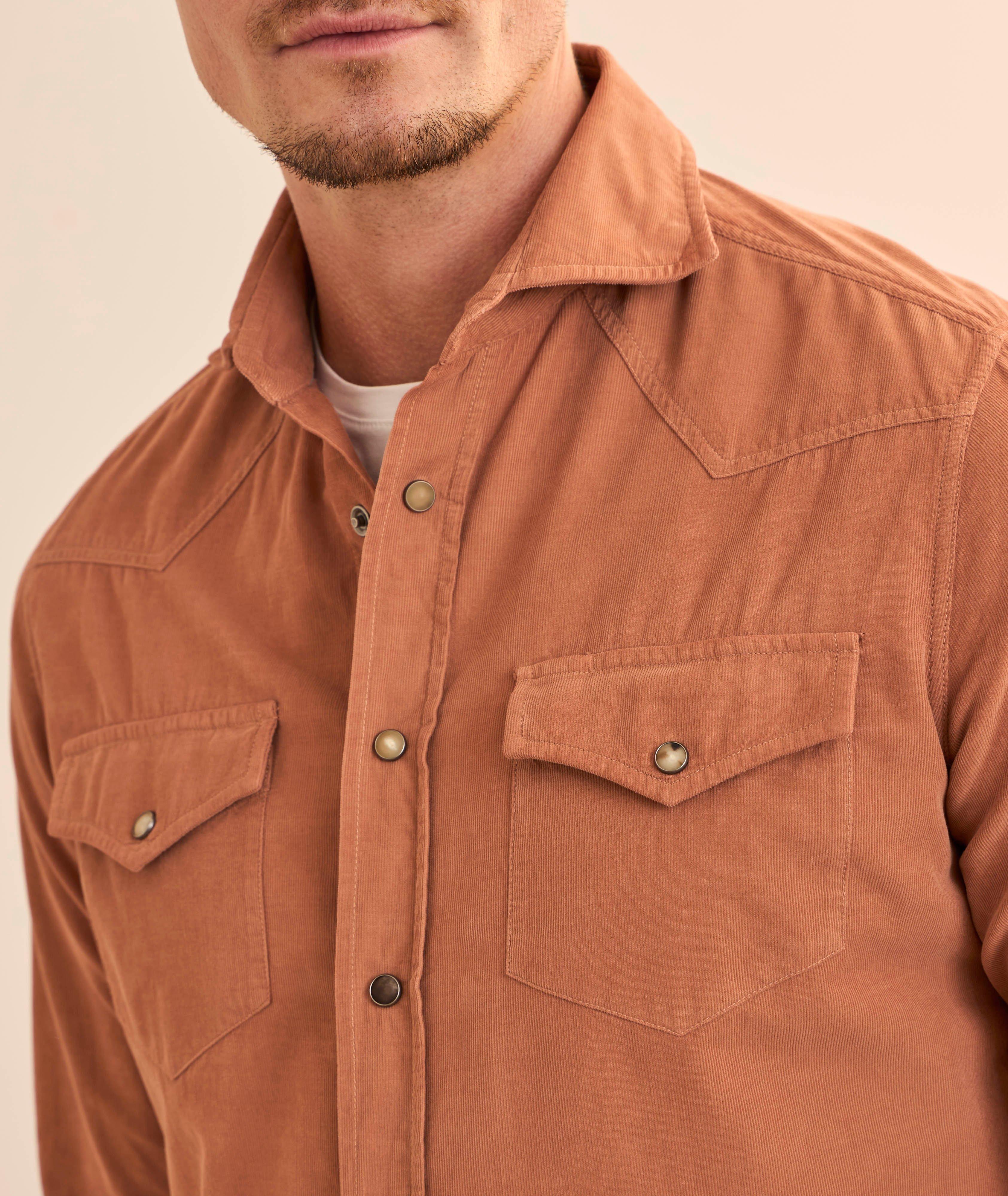 Chemise western en velours côtelé image 3