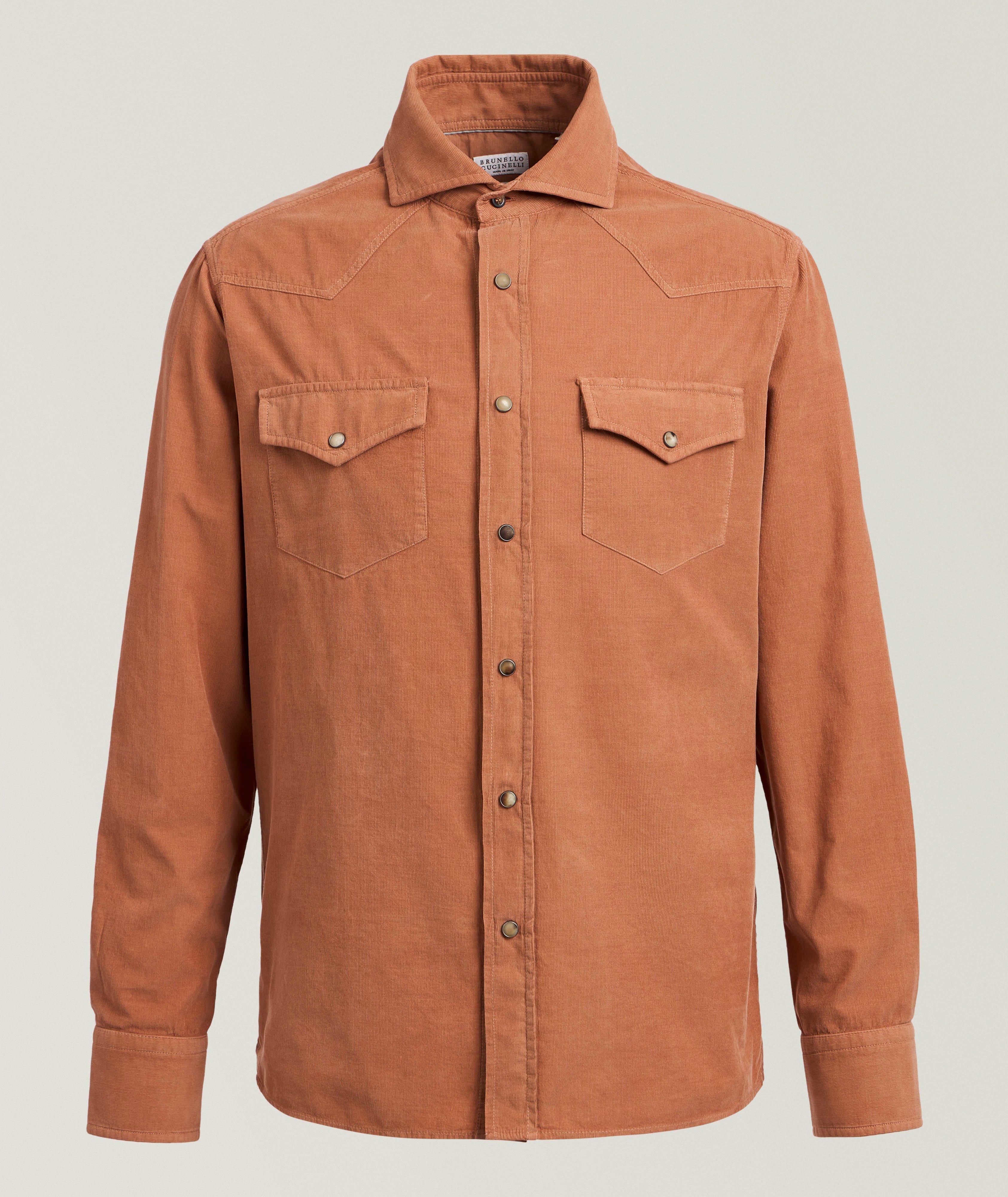 BC ORANGE LEISURE FIT WESTERN SHIRT image 0