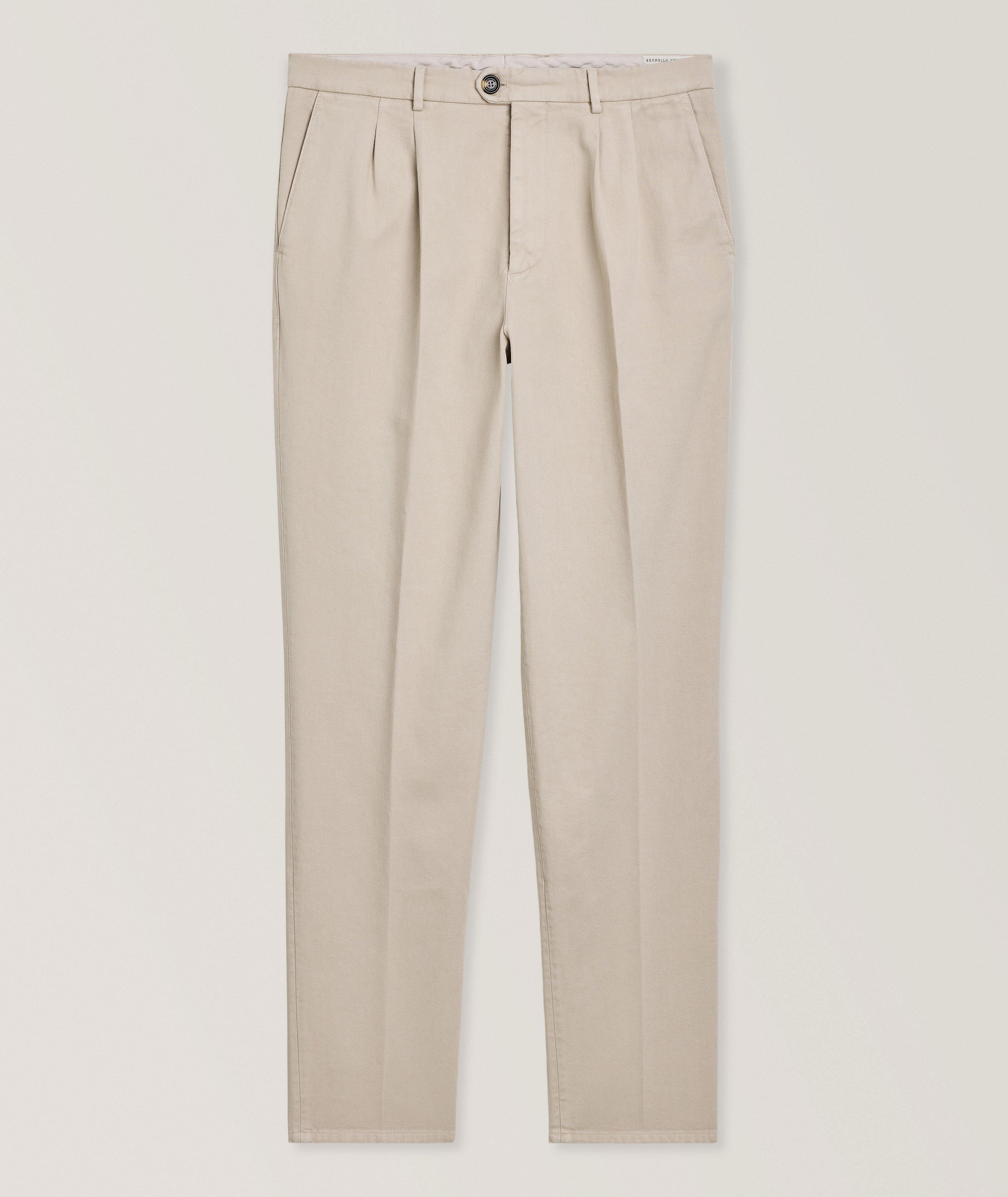 Pantalon plissé en coton teint en pièce image 0