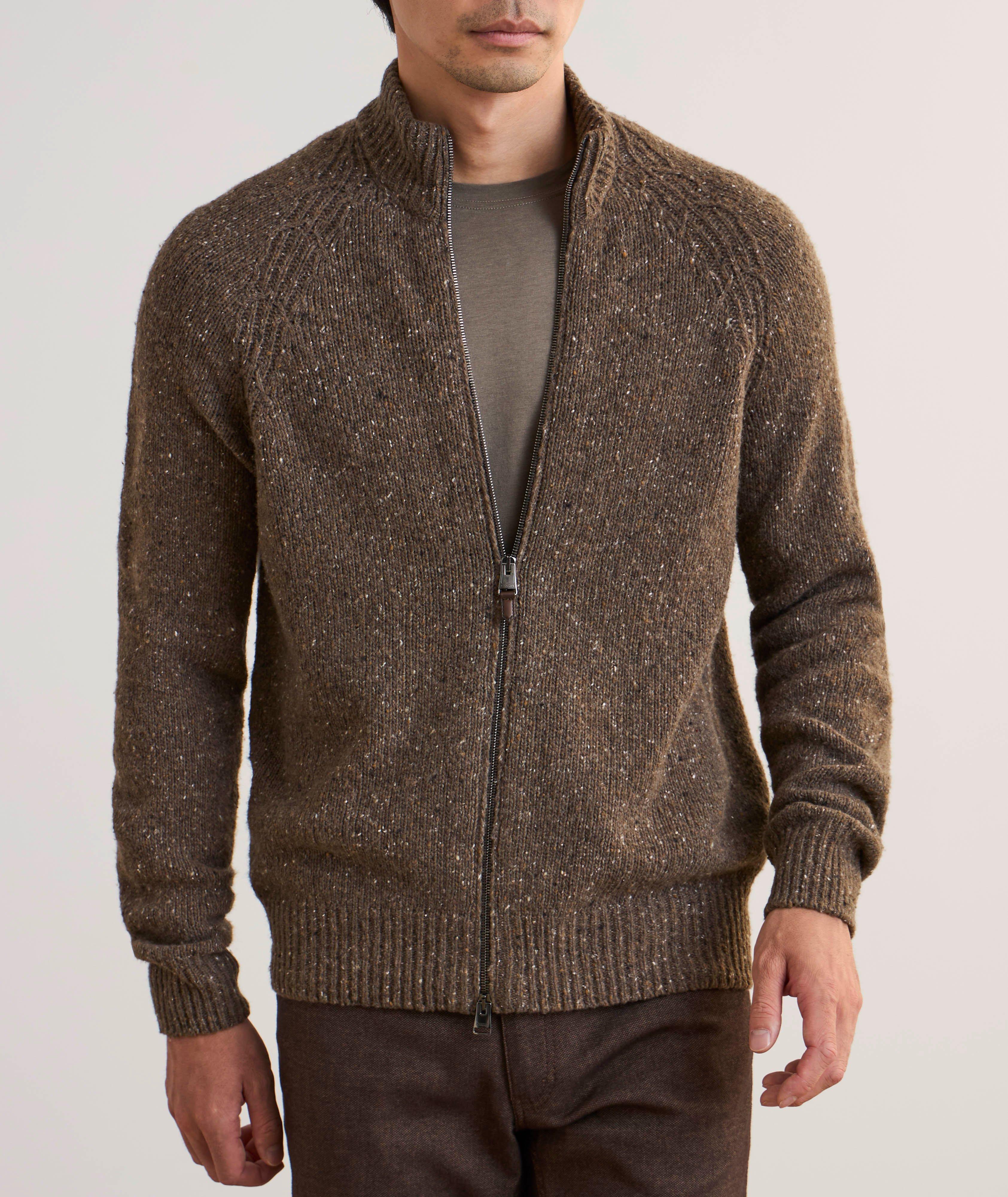 Wool-Blend Full-Zip Sweater image 1