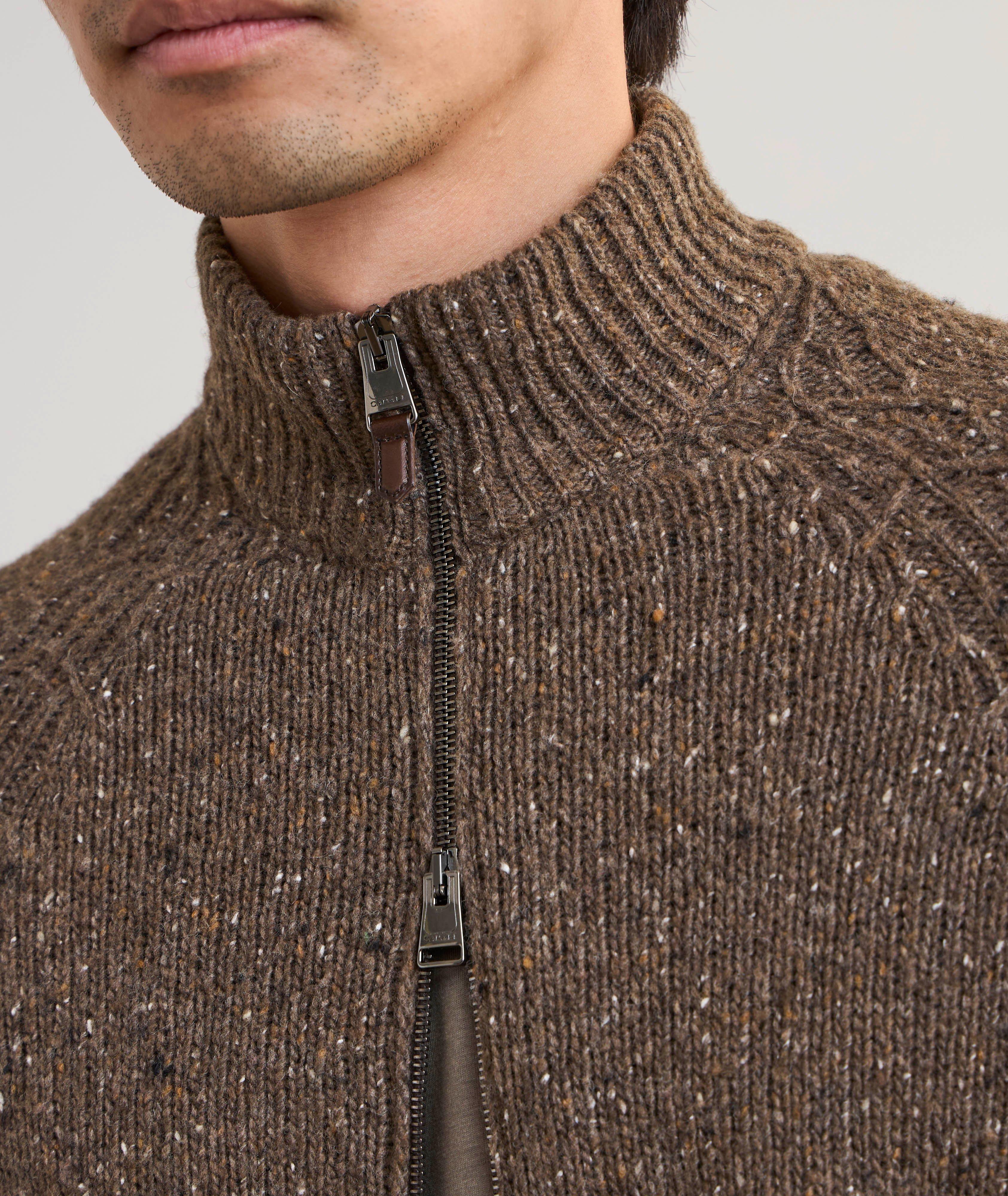 Wool-Blend Full-Zip Sweater image 3