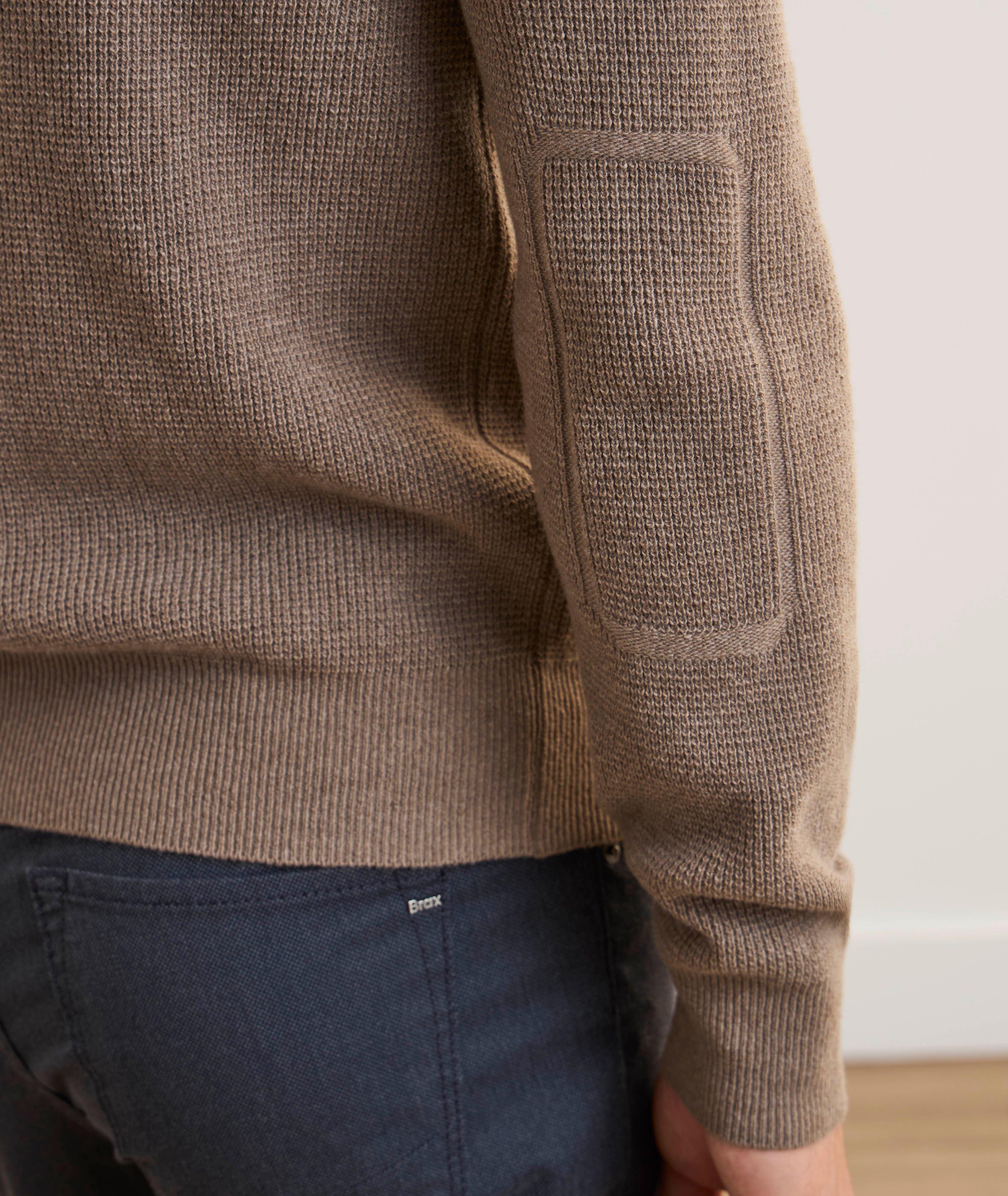 Pull en tricot gaufré à demi-glissière image 3