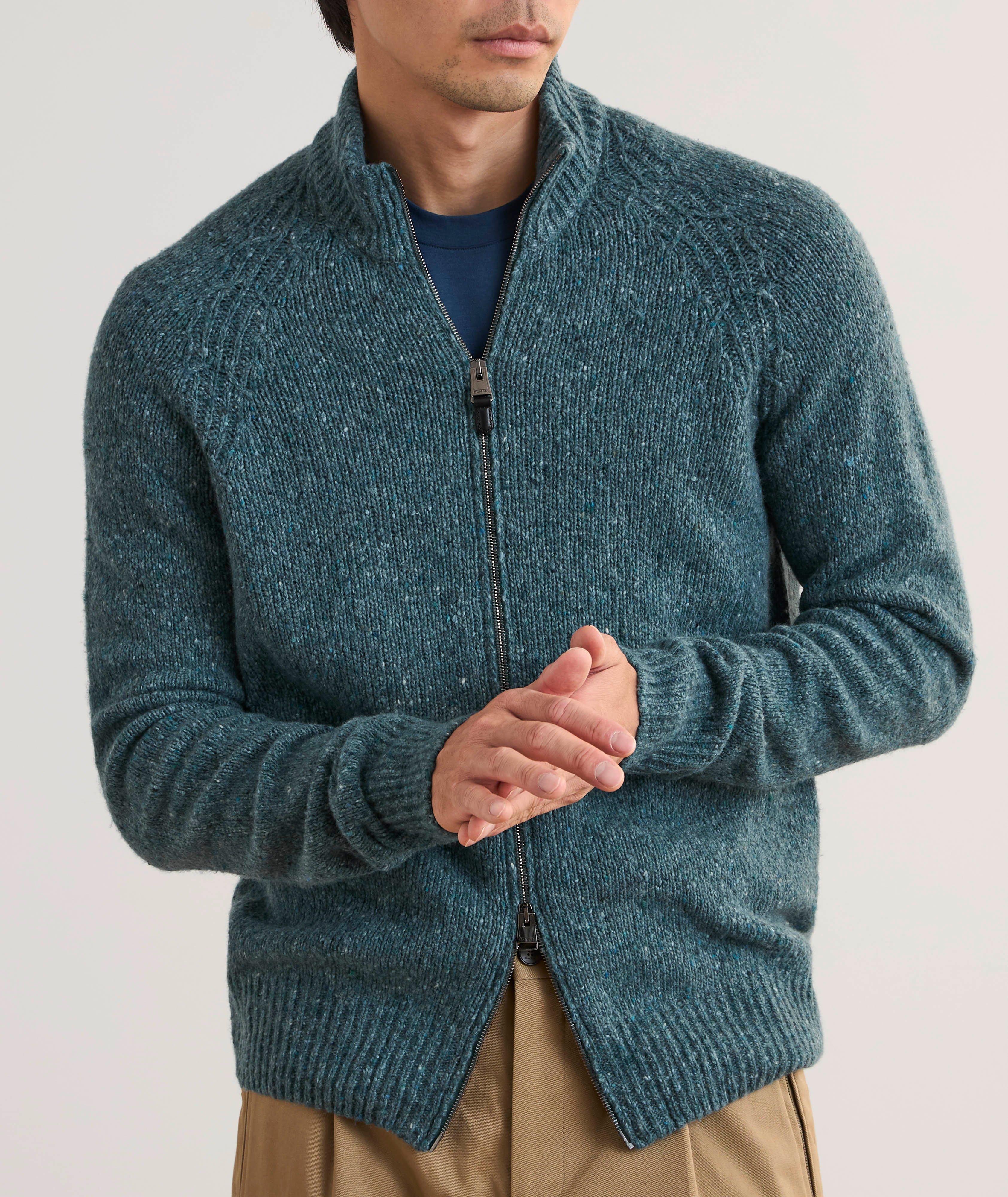 Wool-Blend Full-Zip Sweater image 1