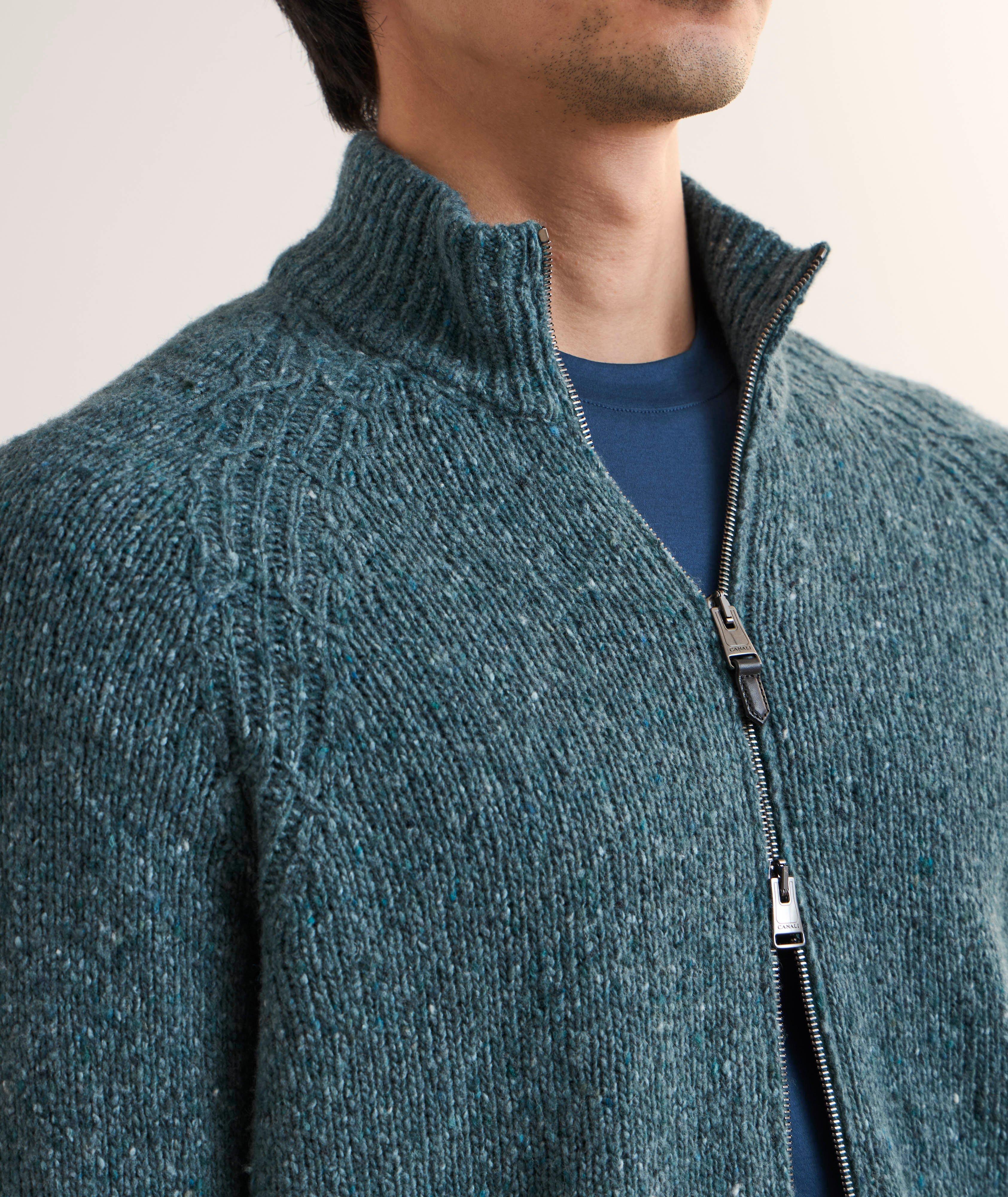 Wool-Blend Full-Zip Sweater image 3
