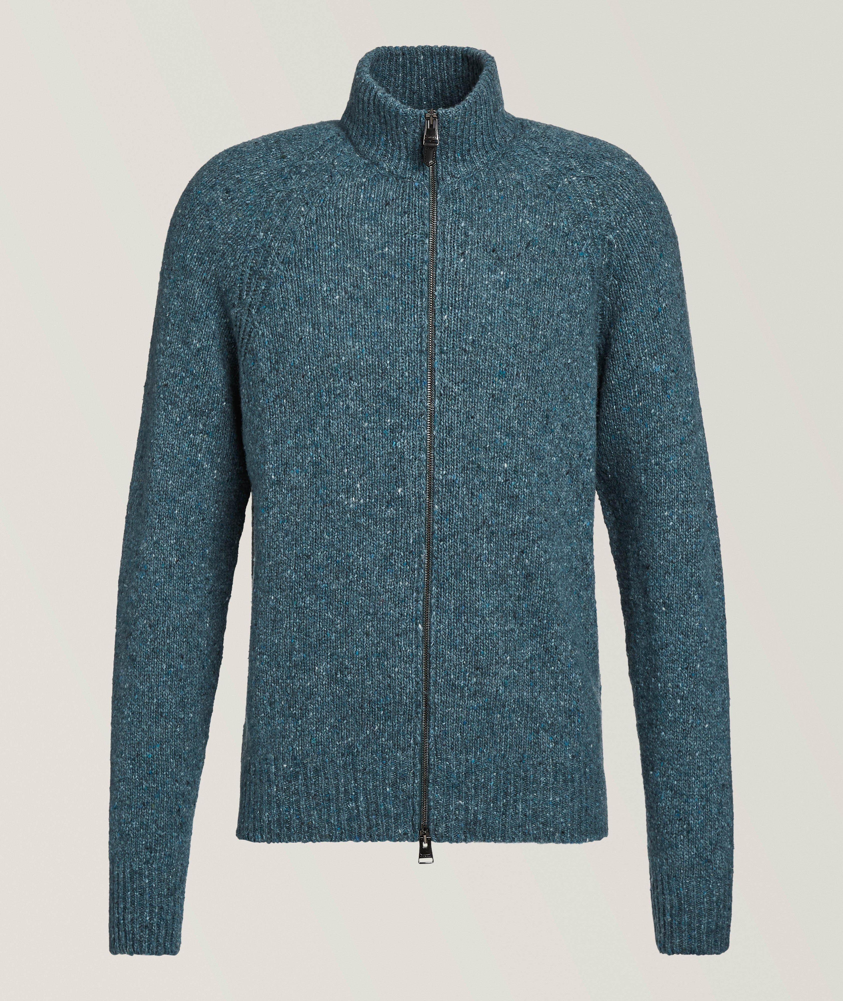 Wool-Blend Full-Zip Sweater image 0