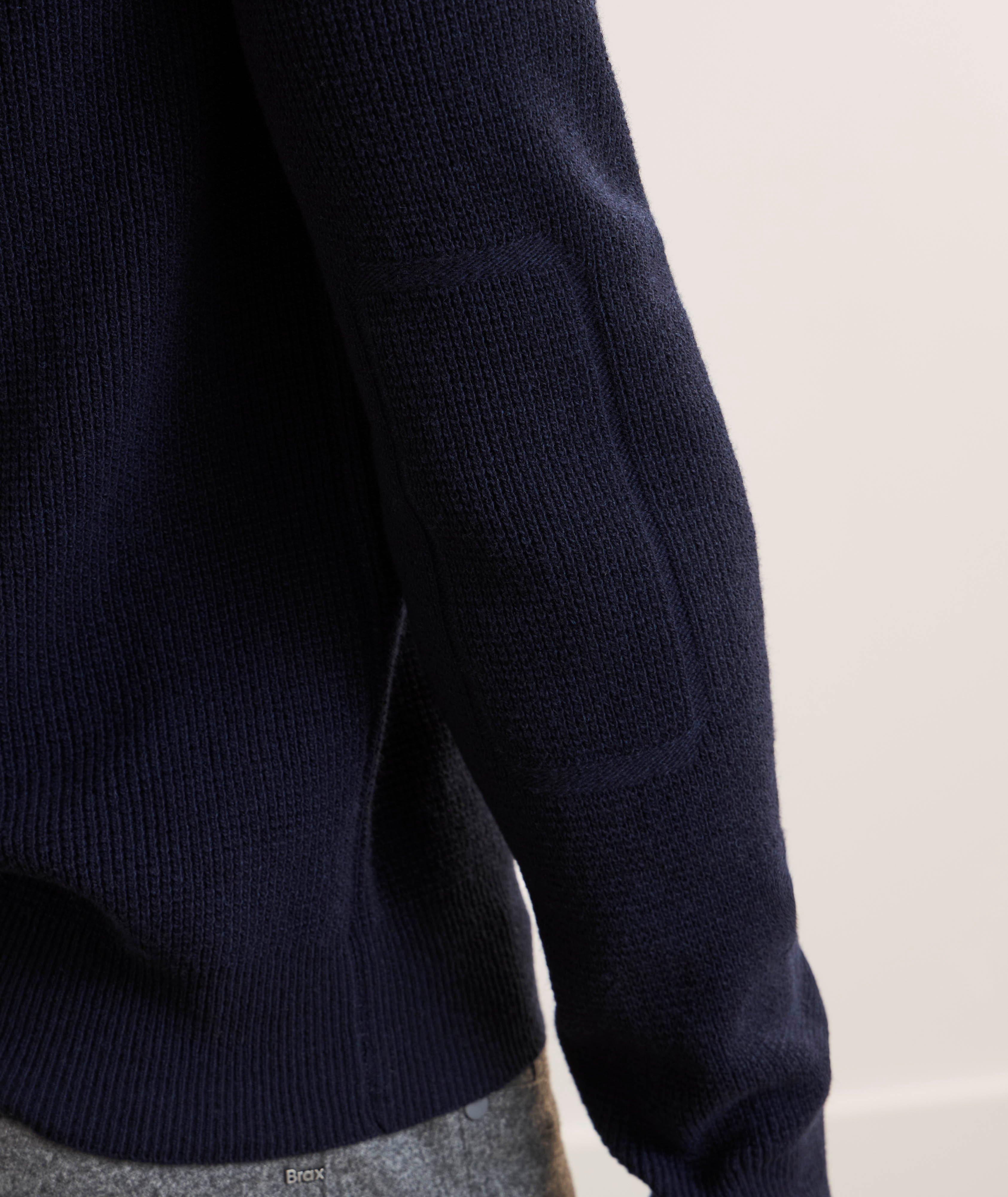 Pull en tricot gaufré à demi-glissière image 4