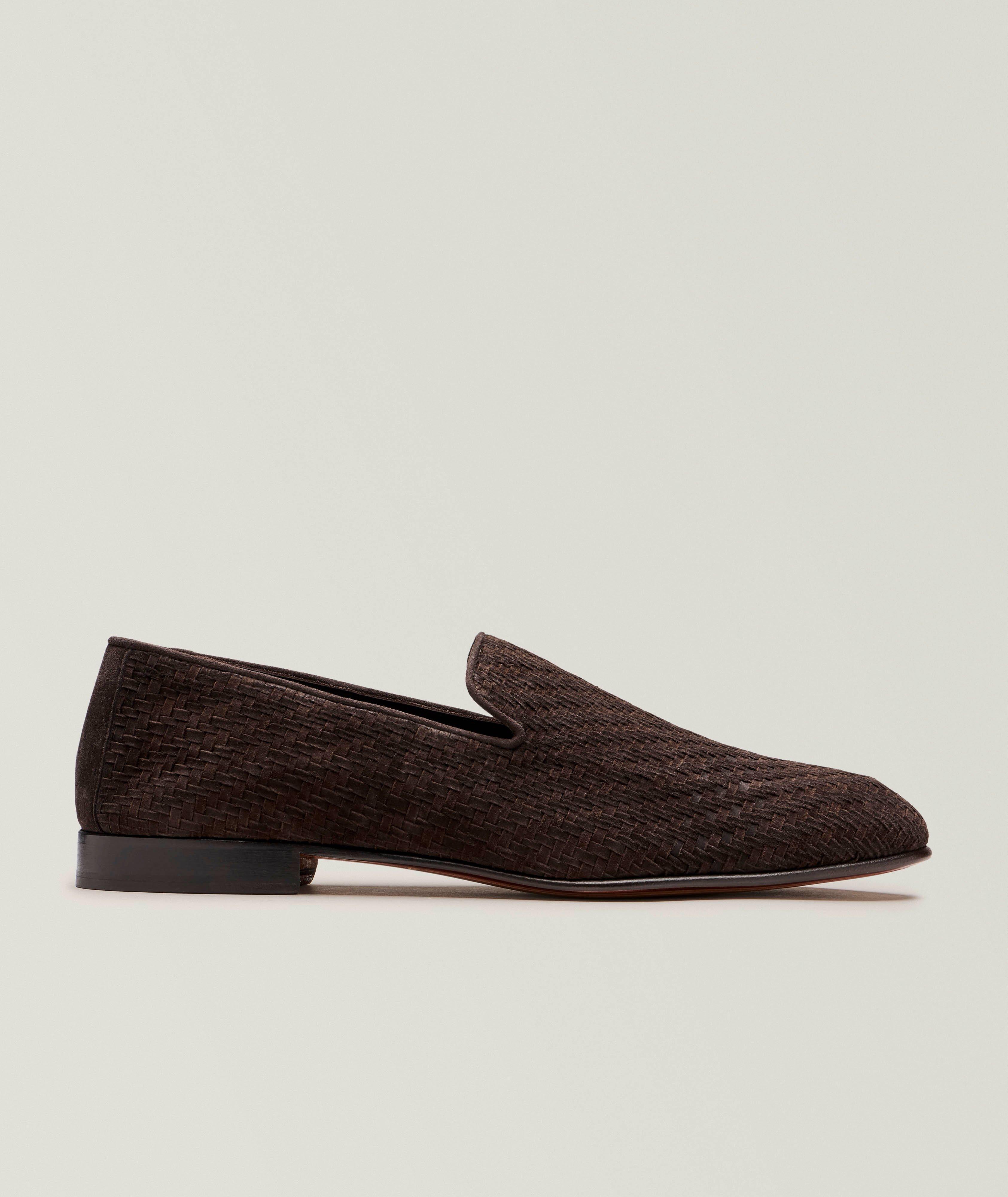 Canali Woven Suede Loafers