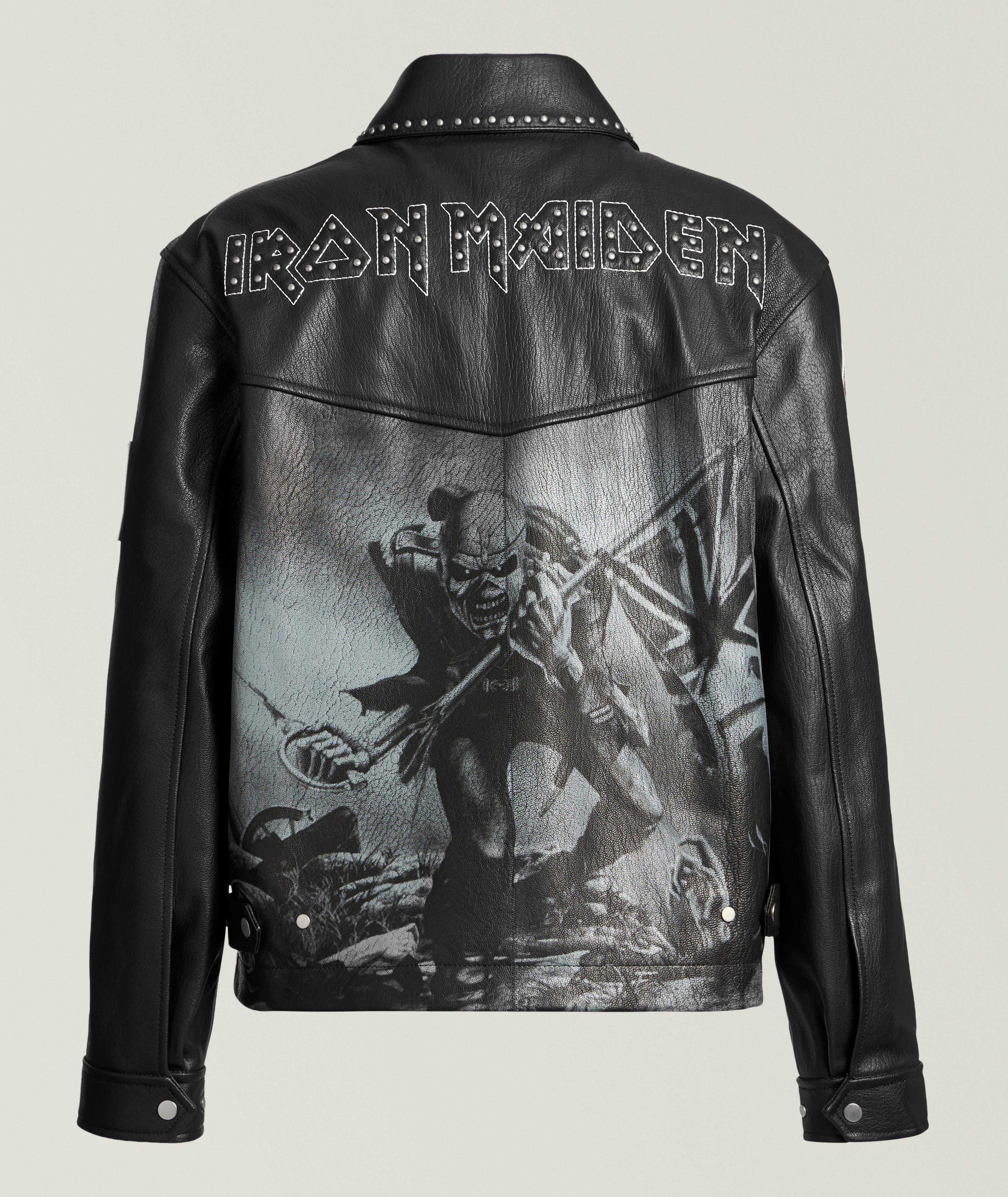 Blouson motard en cuir X Iron Maiden Trooper image 1