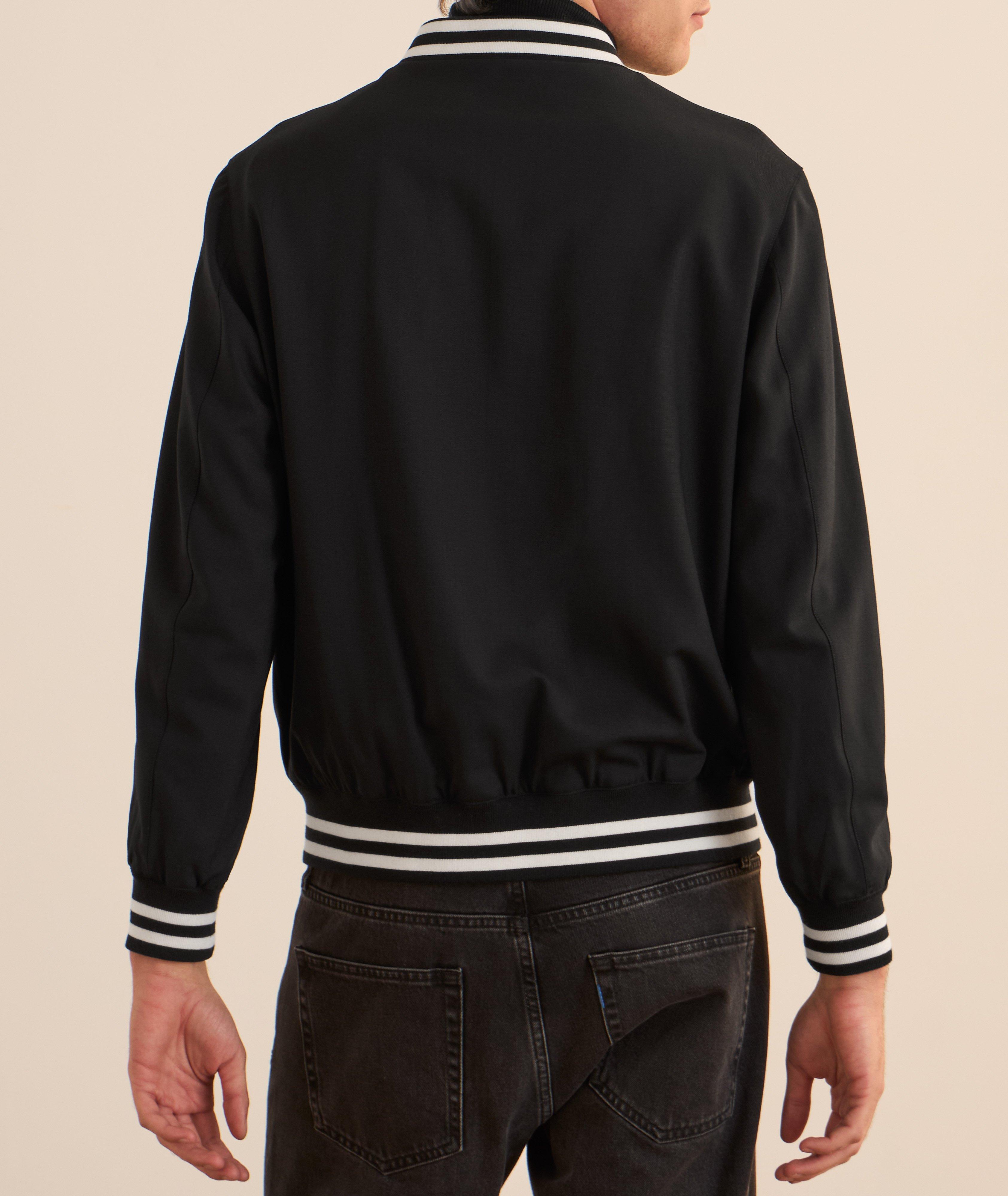 Blouson universitaire en laine et soie image 2
