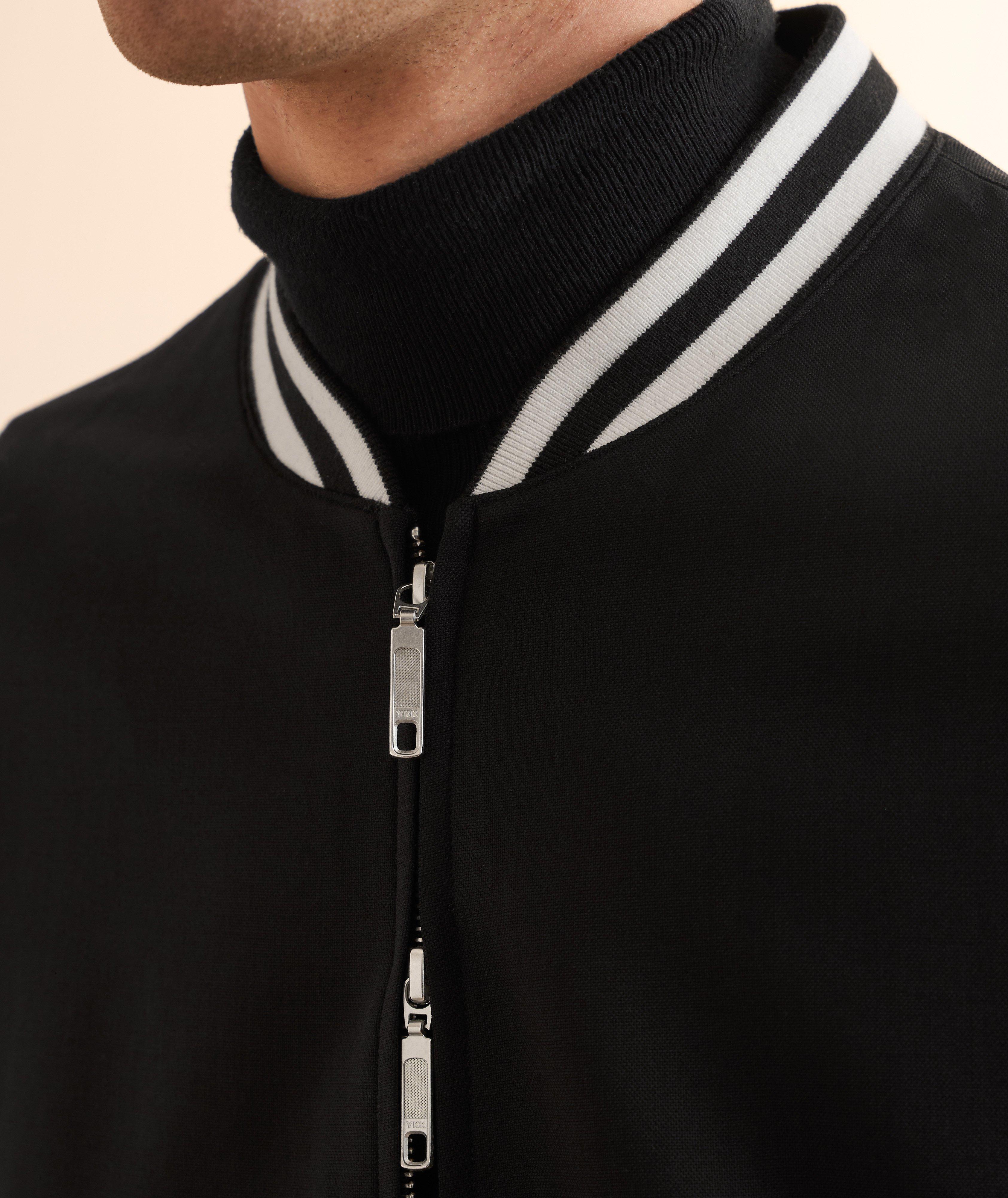 Blouson universitaire en laine et soie image 3