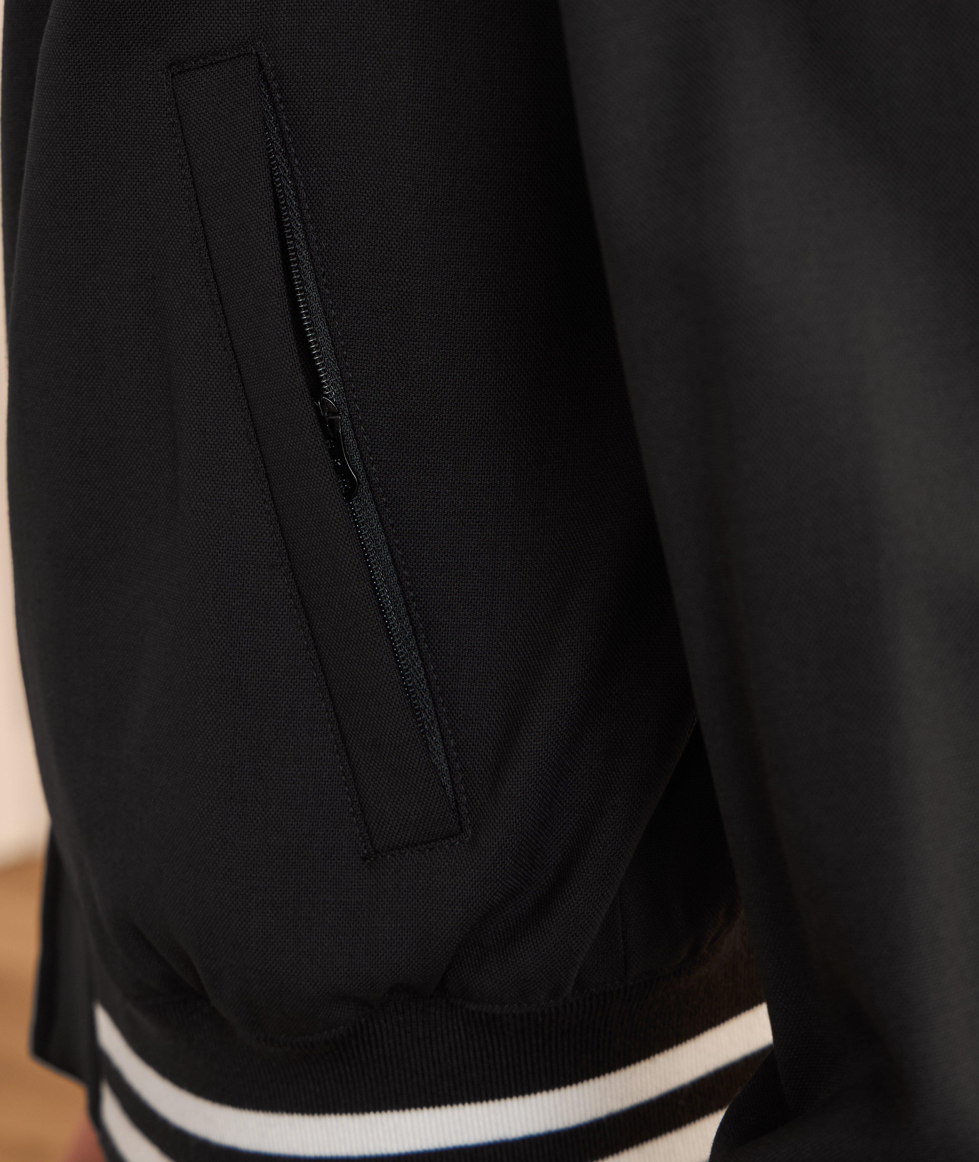 Blouson universitaire en laine et soie image 4