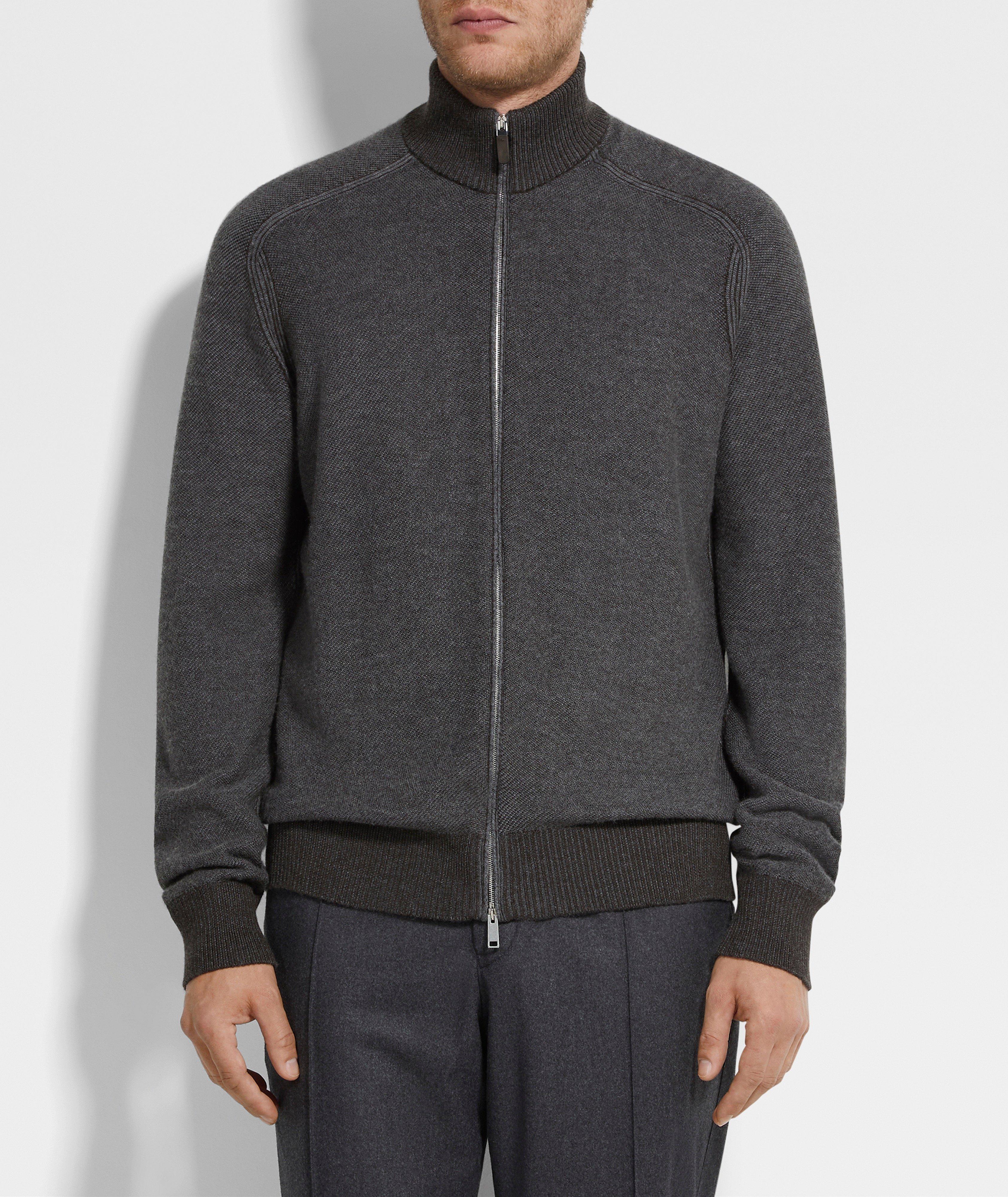 Mélange Cashseta Full-Zip Sweater image 1