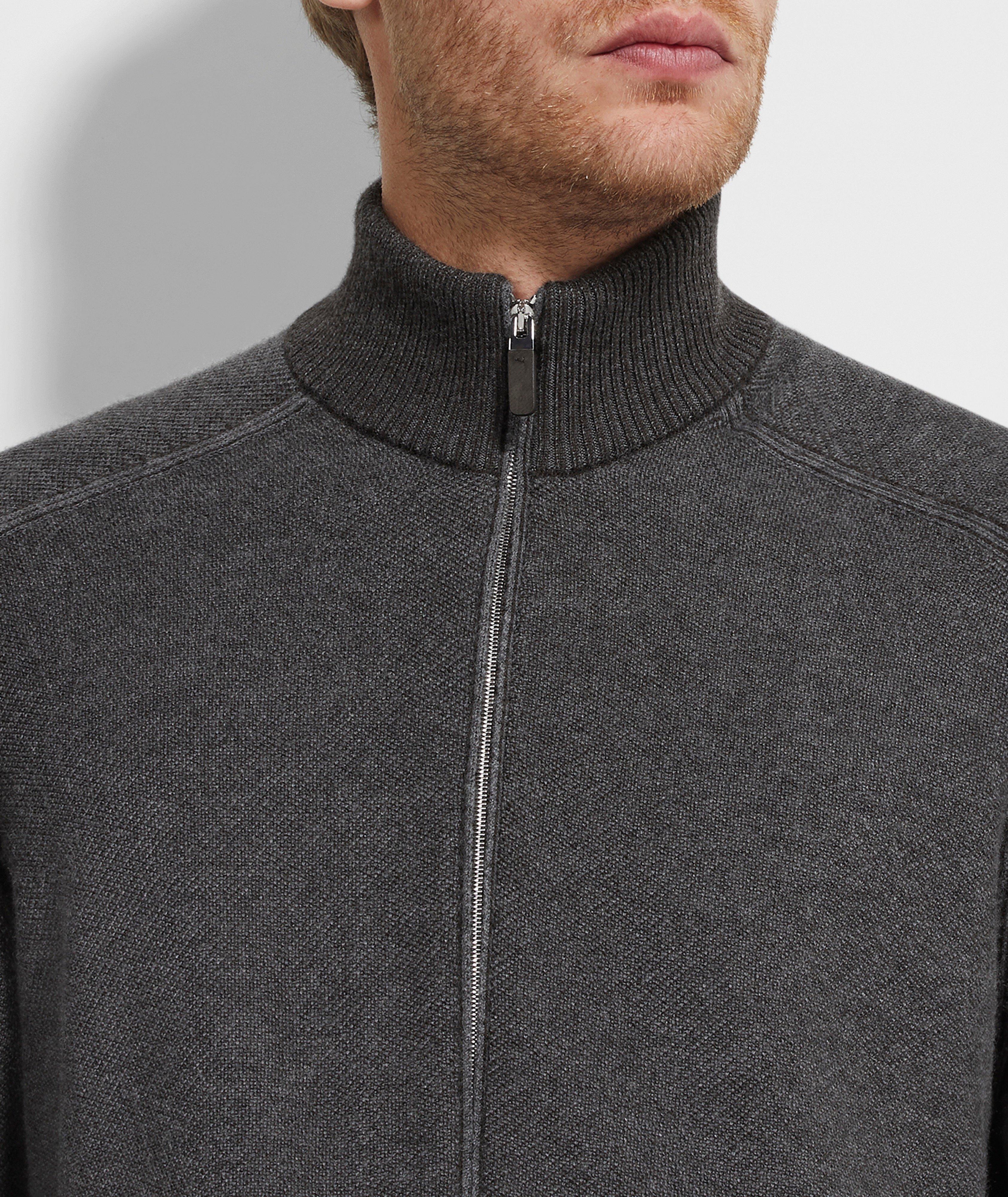 Mélange Cashseta Full-Zip Sweater image 3
