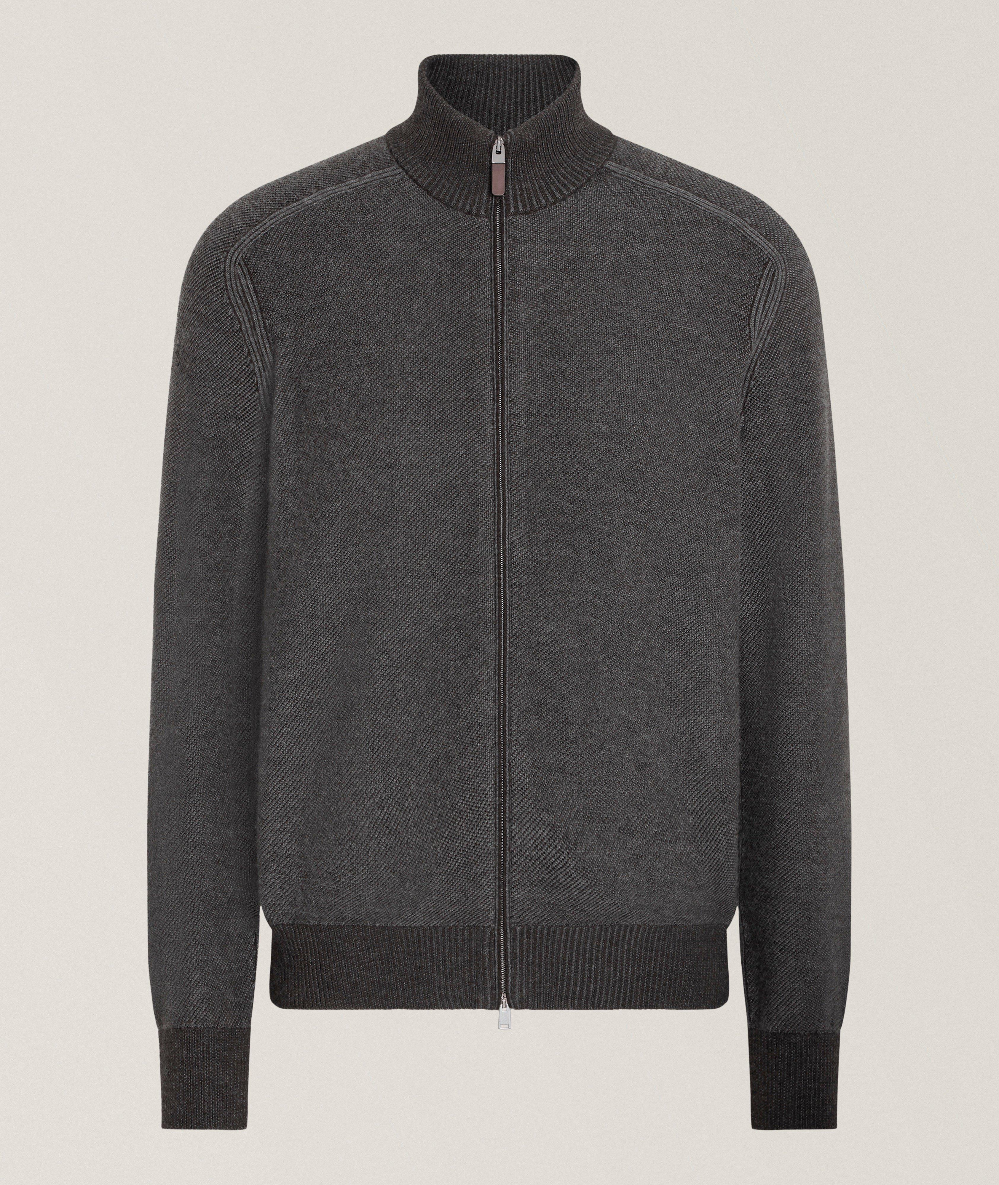 Mélange Cashseta Full-Zip Sweater image 0